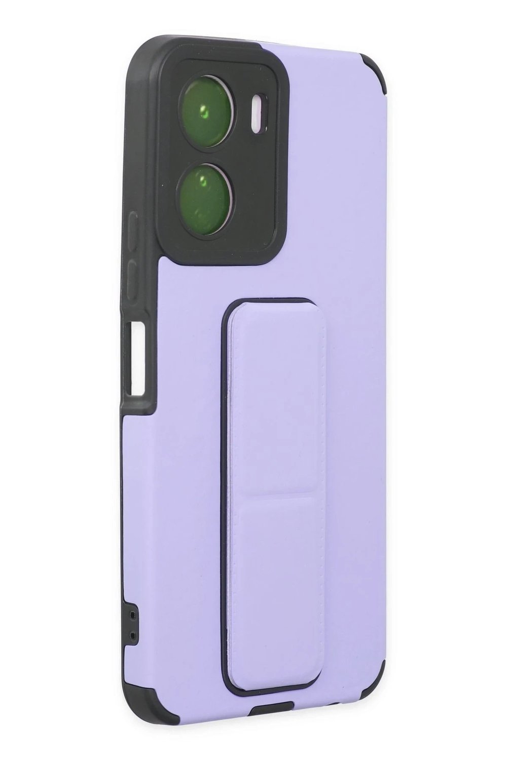 Mey İthalat®  Vivo Y16 Kılıf Mega Standlı Silikon - Lila