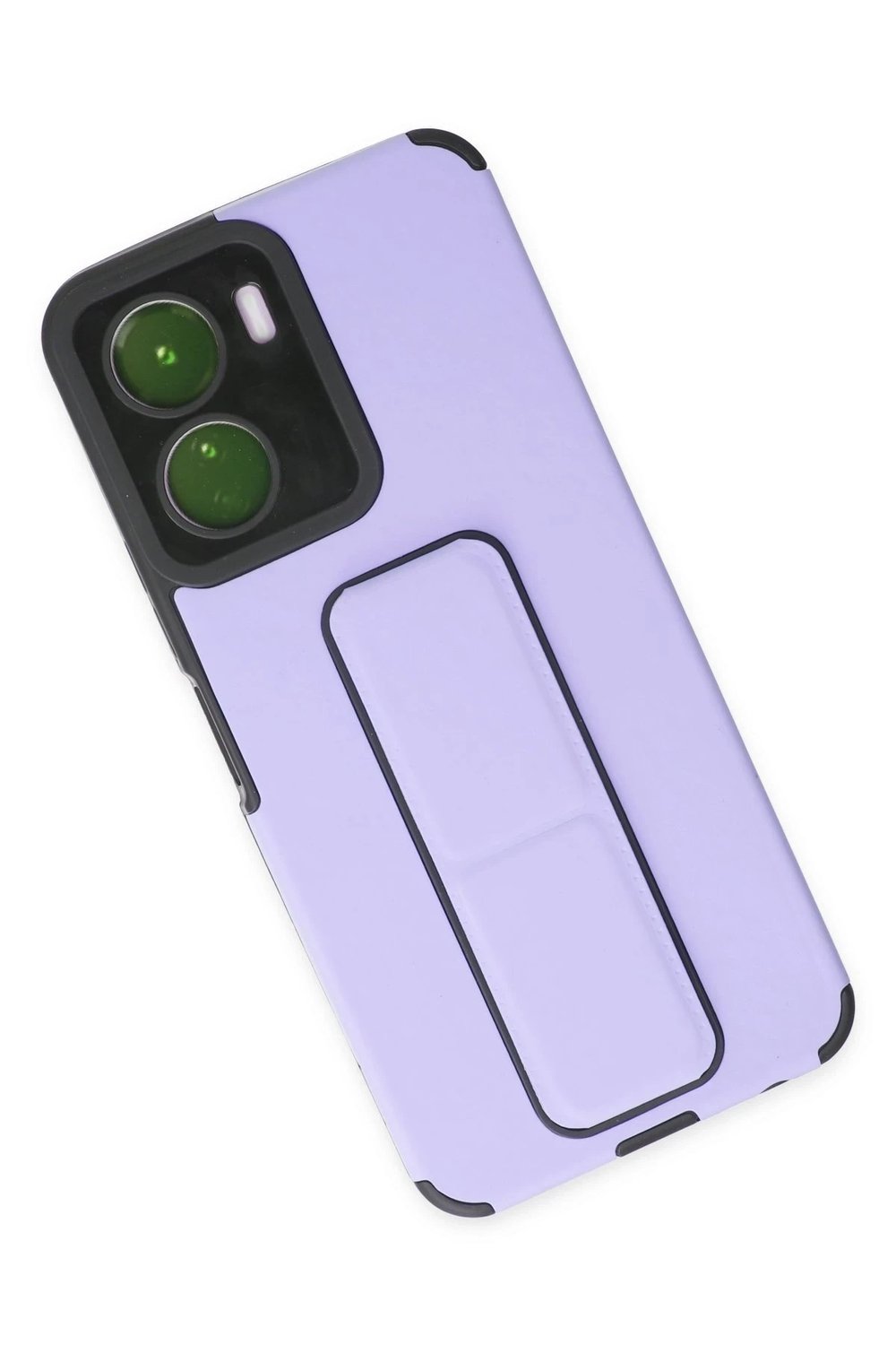 Mey İthalat®  Vivo Y16 Kılıf Mega Standlı Silikon - Lila