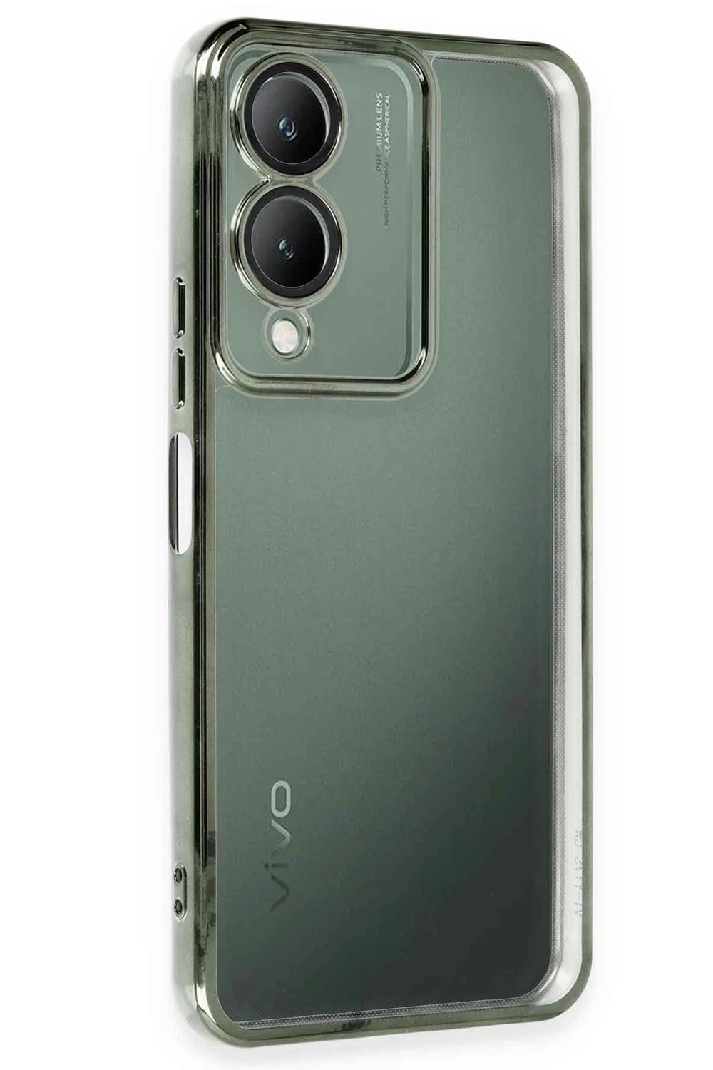 Mey İthalat®  Vivo Y17S Kılıf  Lensli Silikon - Yeşil