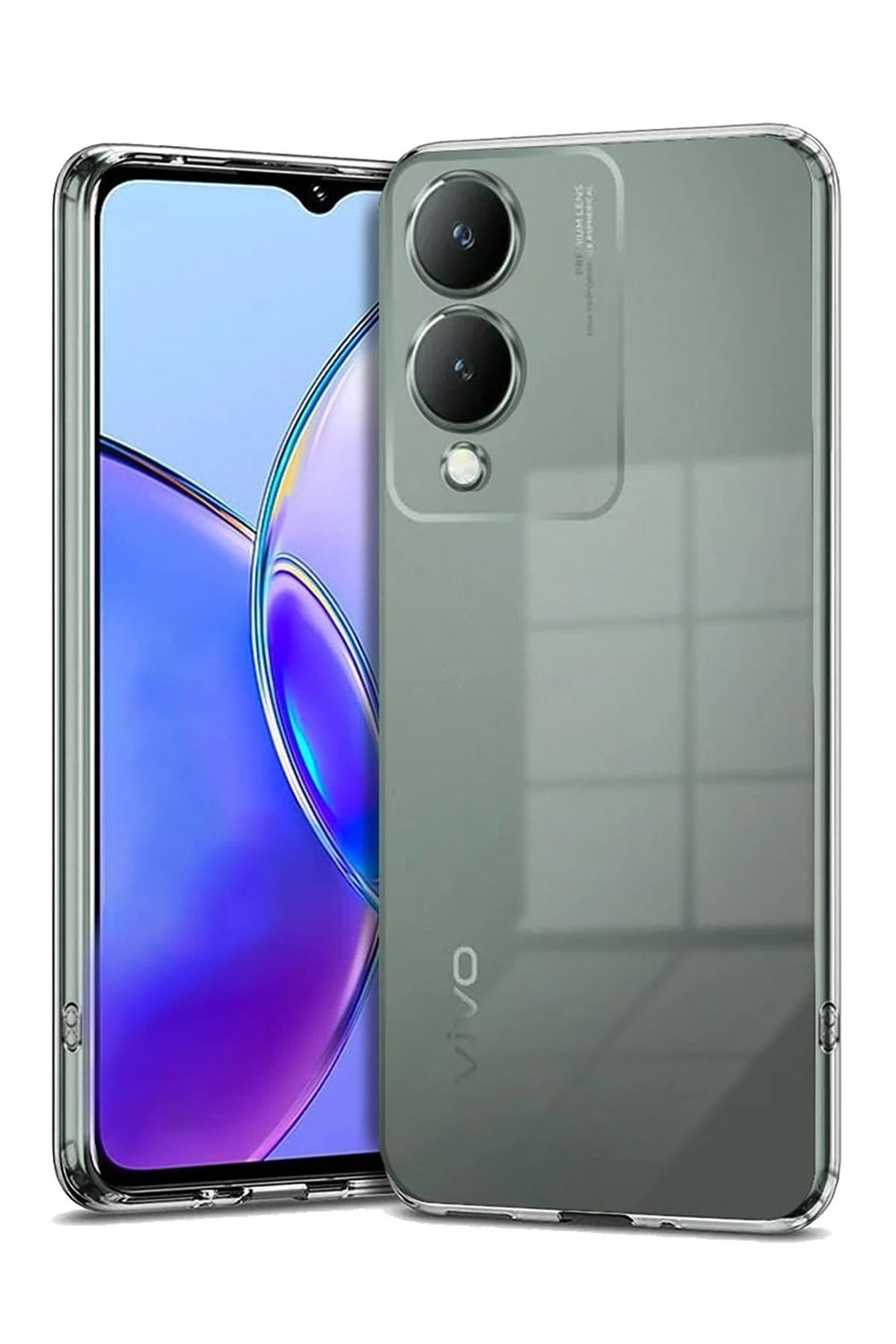 Mey İthalat®  Vivo Y17S Kılıf Lüx Şeffaf Silikon
