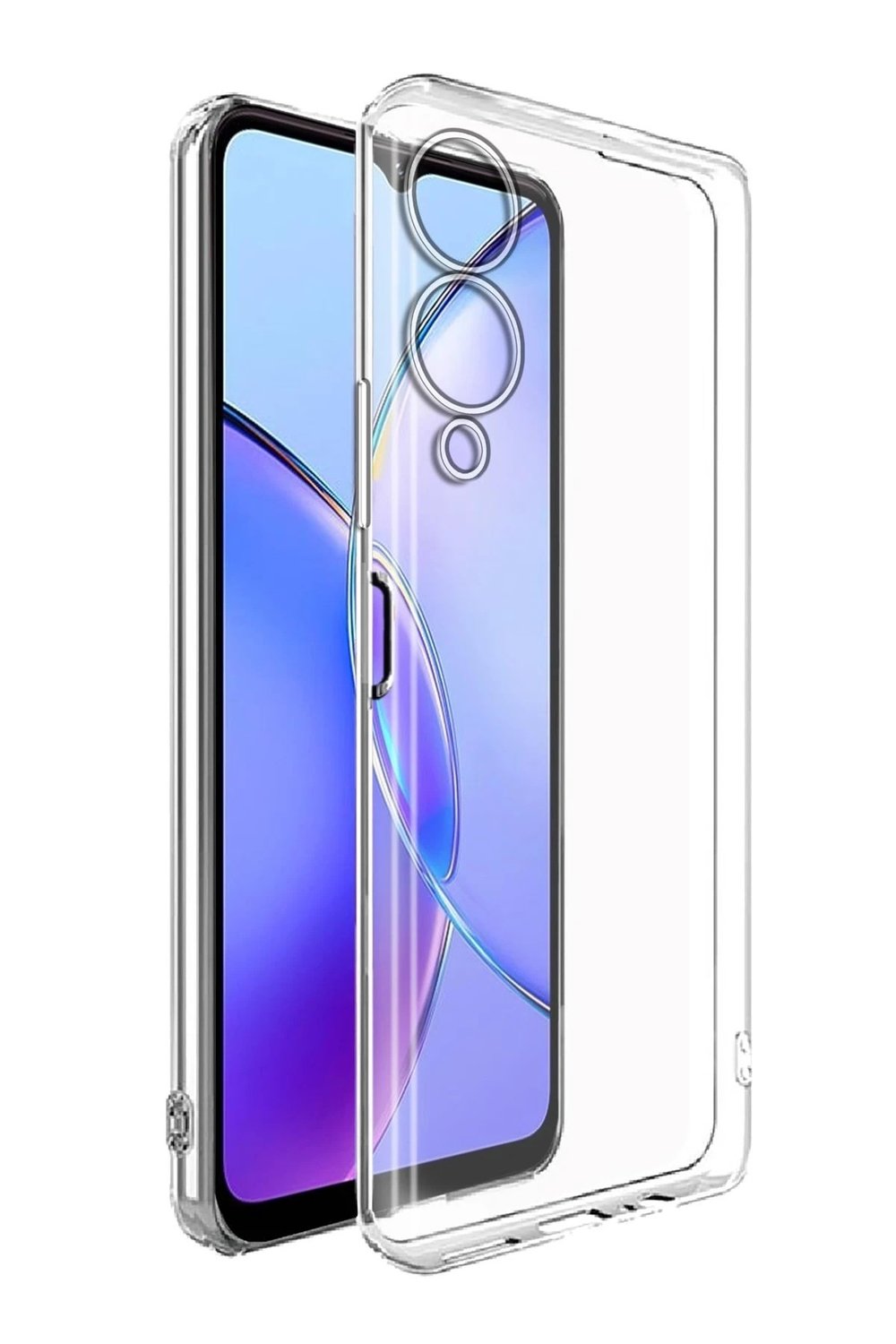 Mey İthalat®  Vivo Y17S Kılıf Lüx Şeffaf Silikon