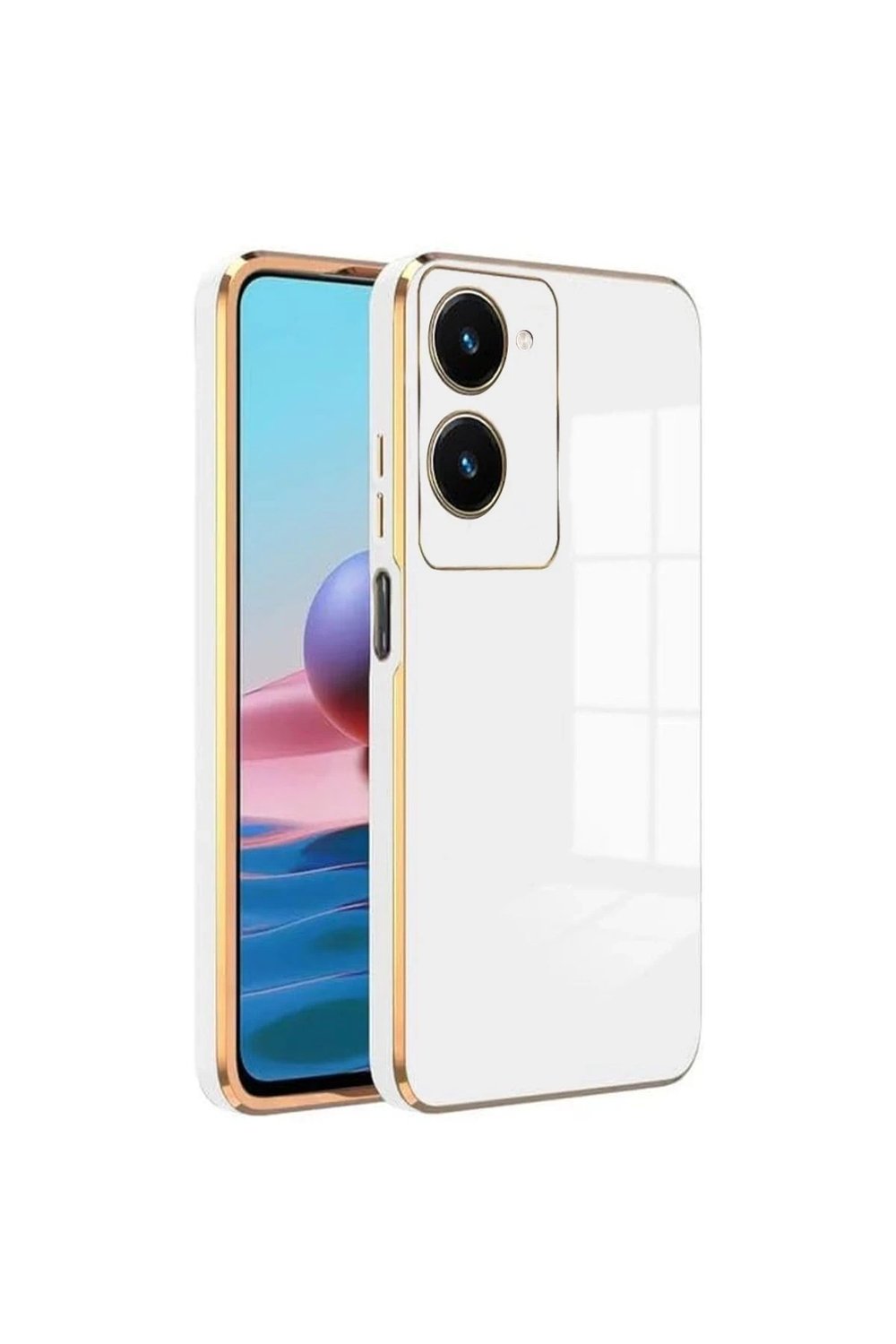 Mey İthalat®  Vivo Y18 Kılıf Volet Silikon - Beyaz