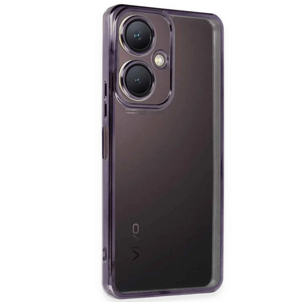 Mey İthalat®  Vivo Y27 Kılıf  Lensli Silikon - Mor