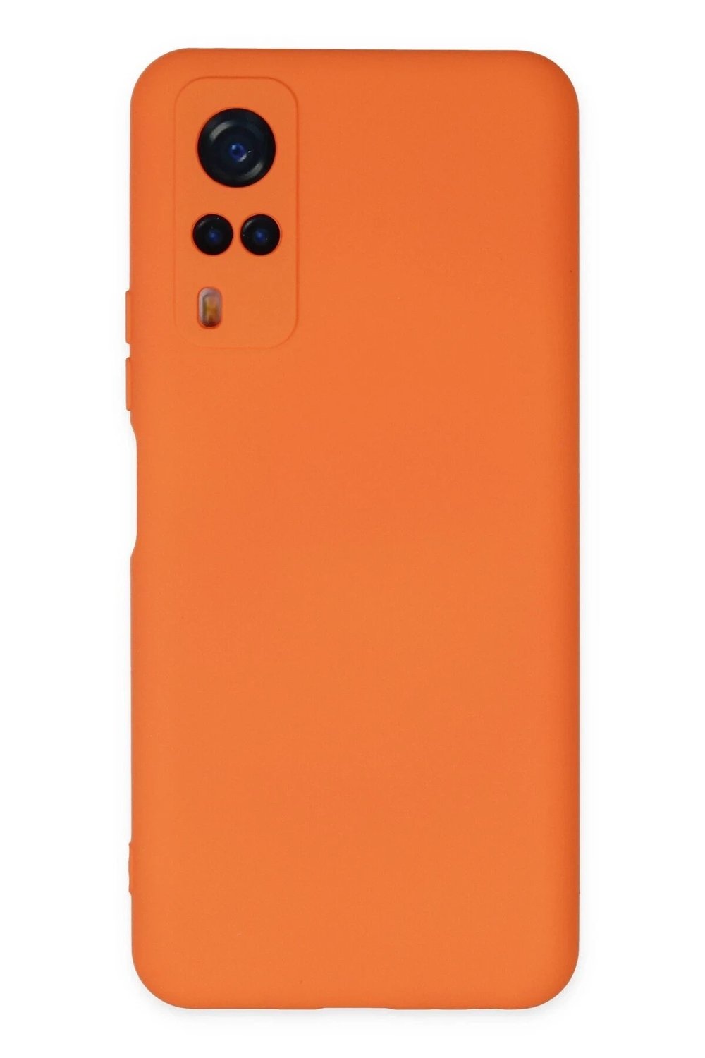 Mey İthalat®  Vivo Y53S Kılıf Nano içi Kadife Silikon - Turuncu