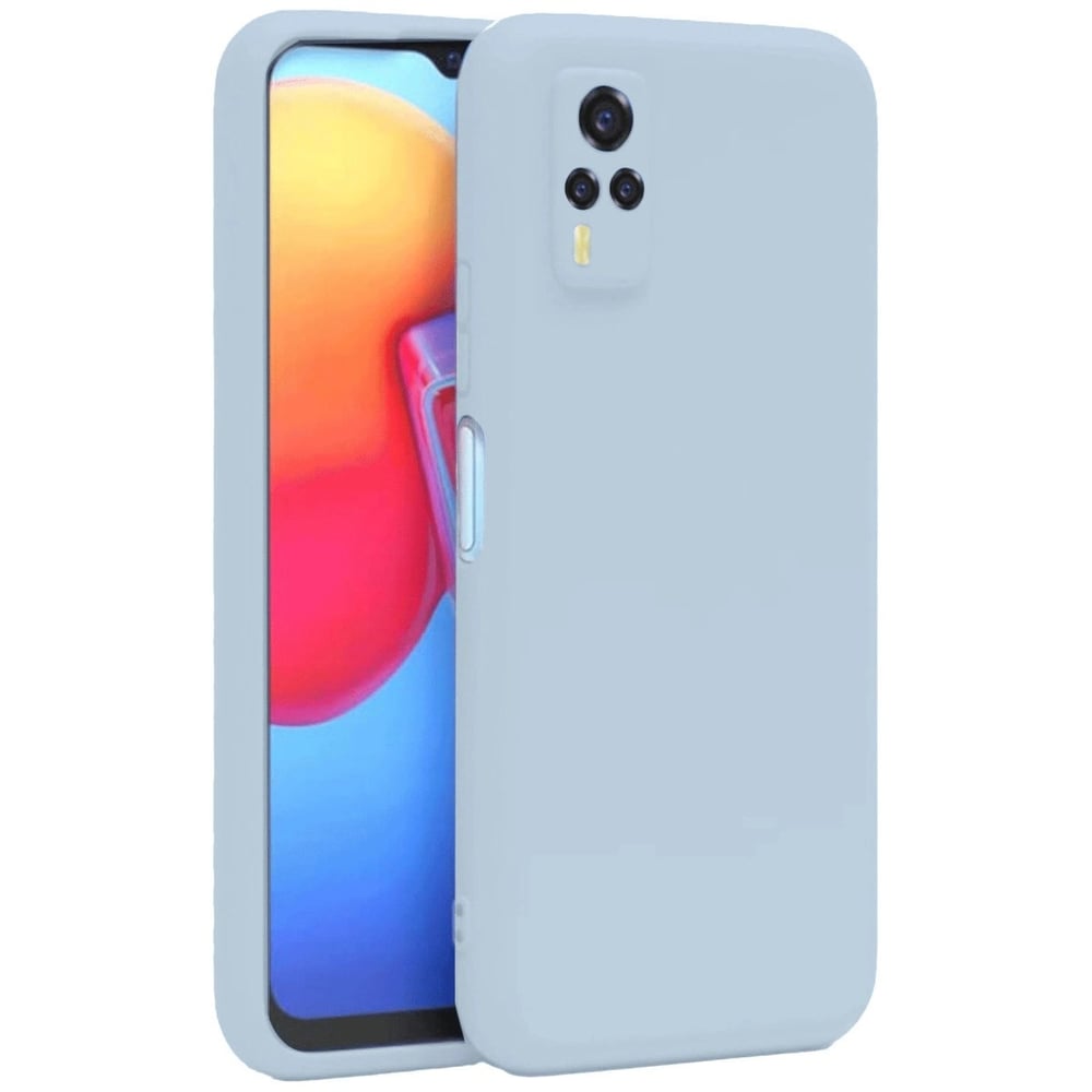 Mey İthalat®  Vivo Y53S Kılıf Nano içi Kadife Silikon - Buz Mavi