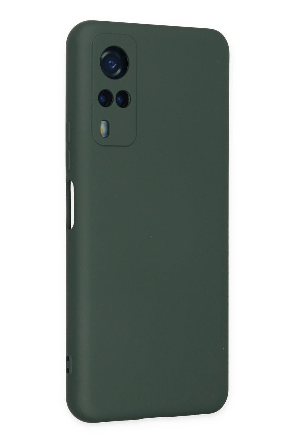 Mey İthalat®  Vivo Y53S Kılıf Nano içi Kadife Silikon - Koyu Yeşil