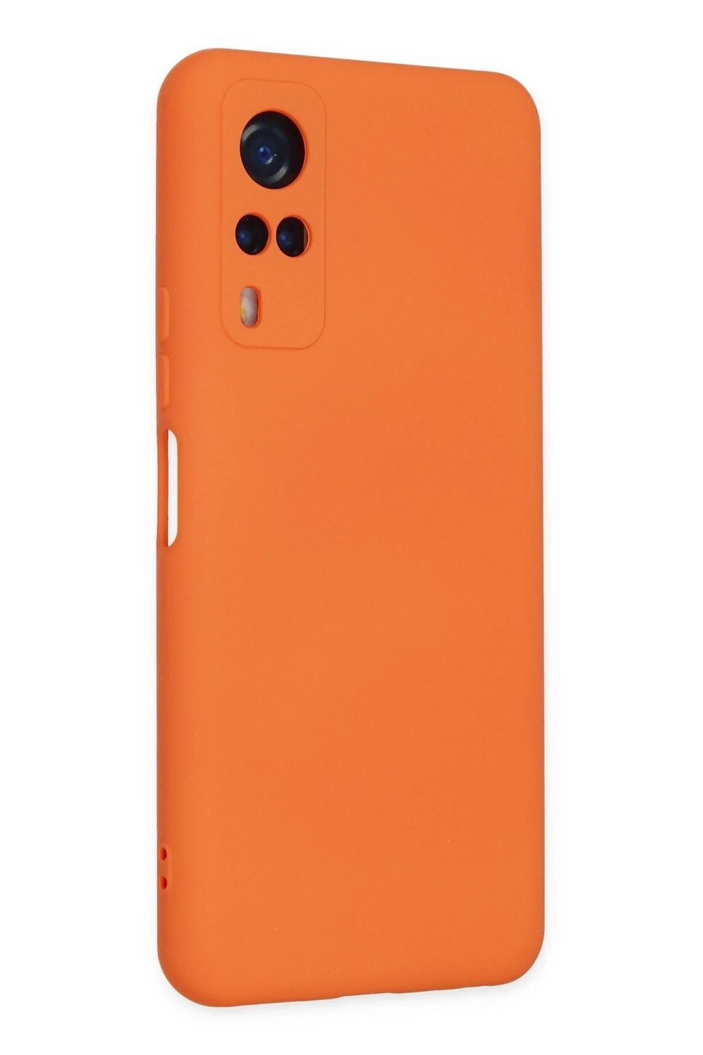 Mey İthalat®  Vivo Y53S Kılıf Nano içi Kadife Silikon - Turuncu