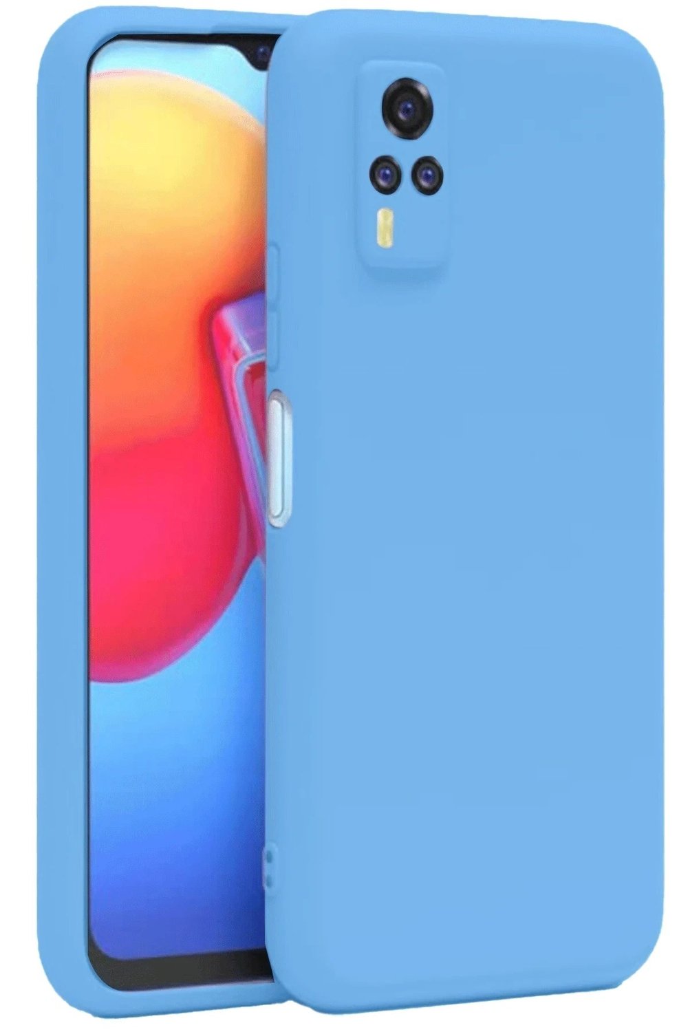 Mey İthalat®  Vivo Y53S Kılıf Nano içi Kadife Silikon - Mavi