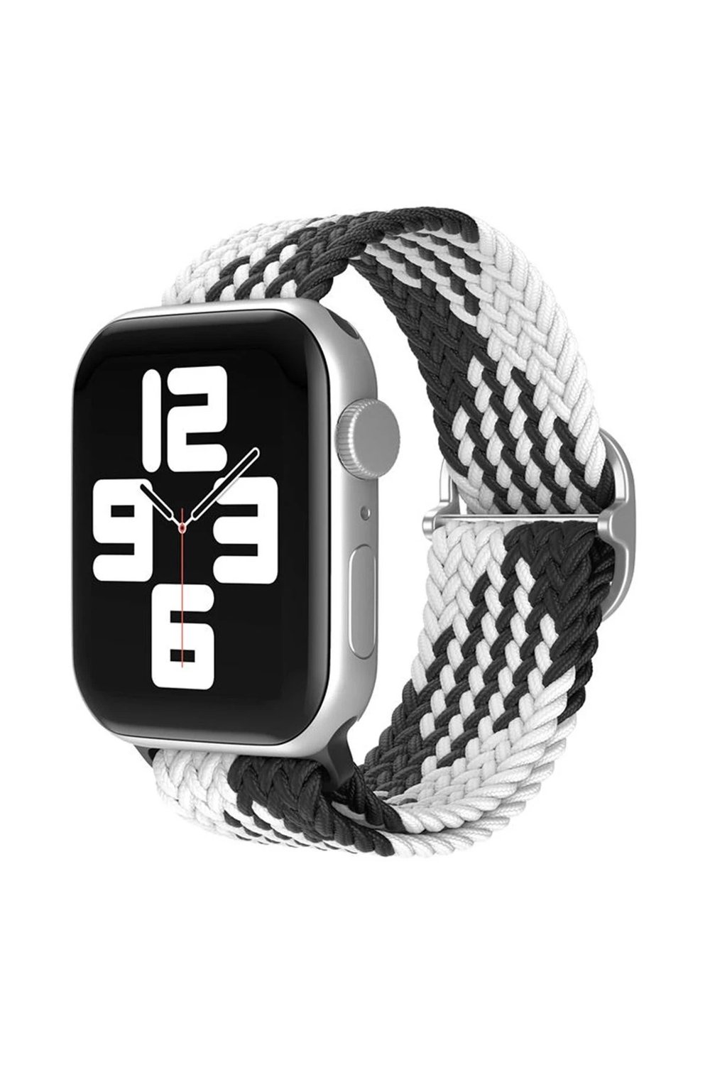 Mey İthalat®  Watch 20mm Star Kordon - Siyah-Beyaz