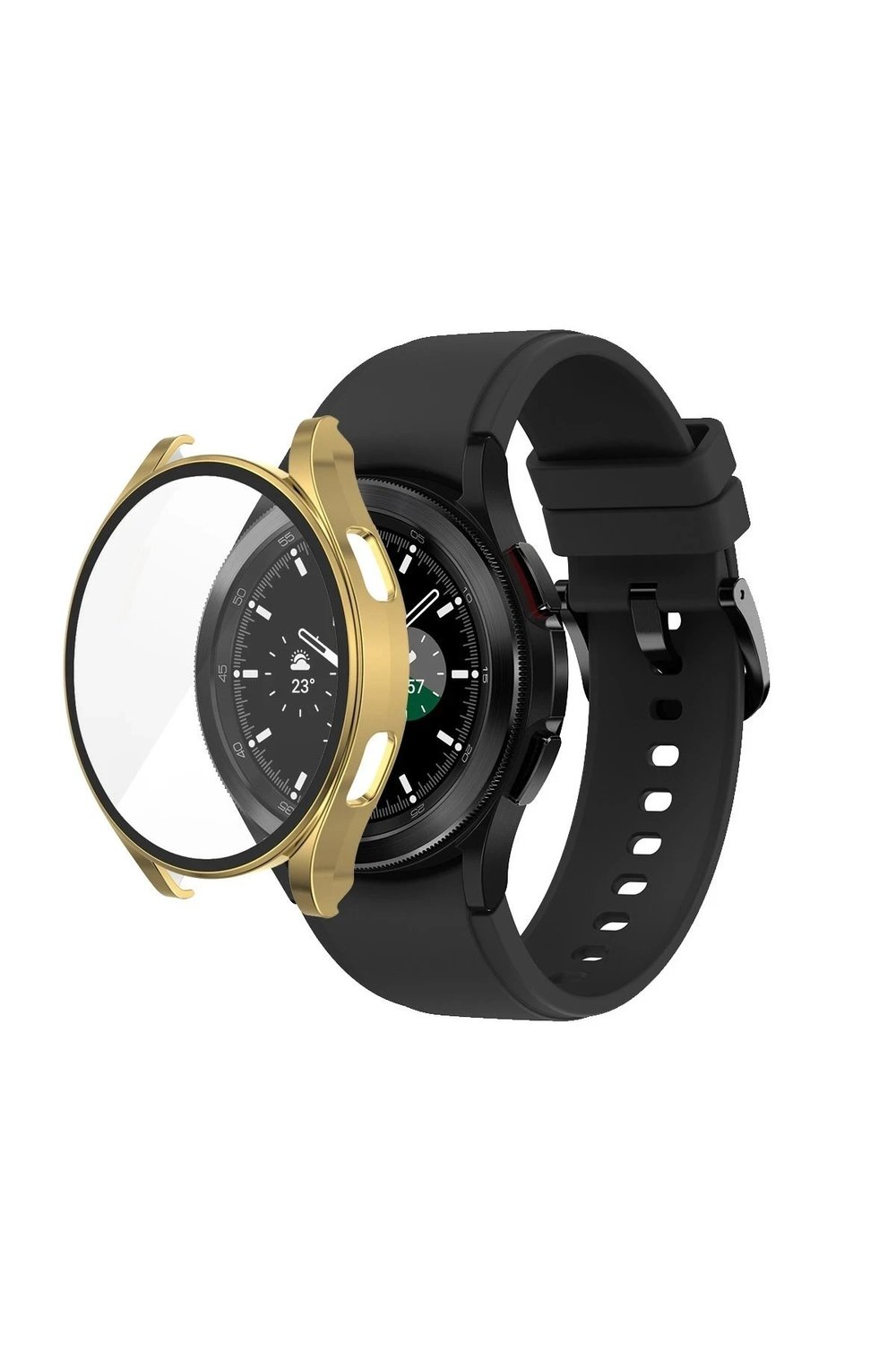 Mey İthalat®  Watch 5 44mm Wall Camlı Kasa Ekran Koruyucu - Gold
