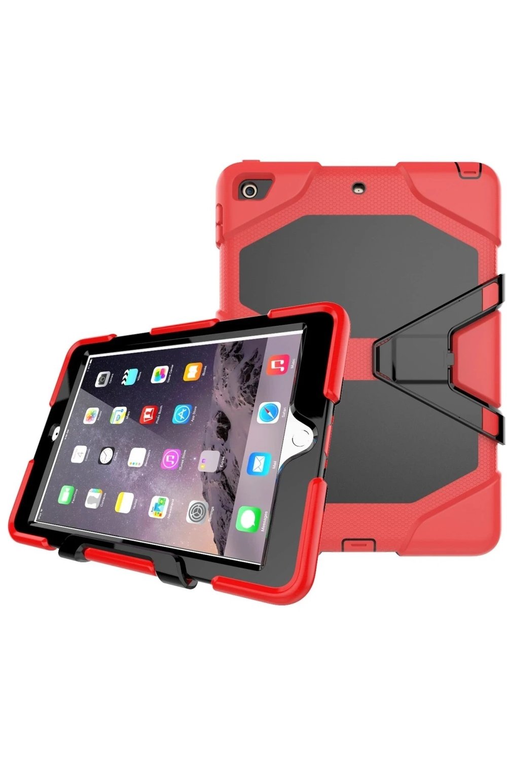 Mey İthalat®  iPad 5 Air 9.7 Kılıf Griffin Tablet Kapak - Kırmızı