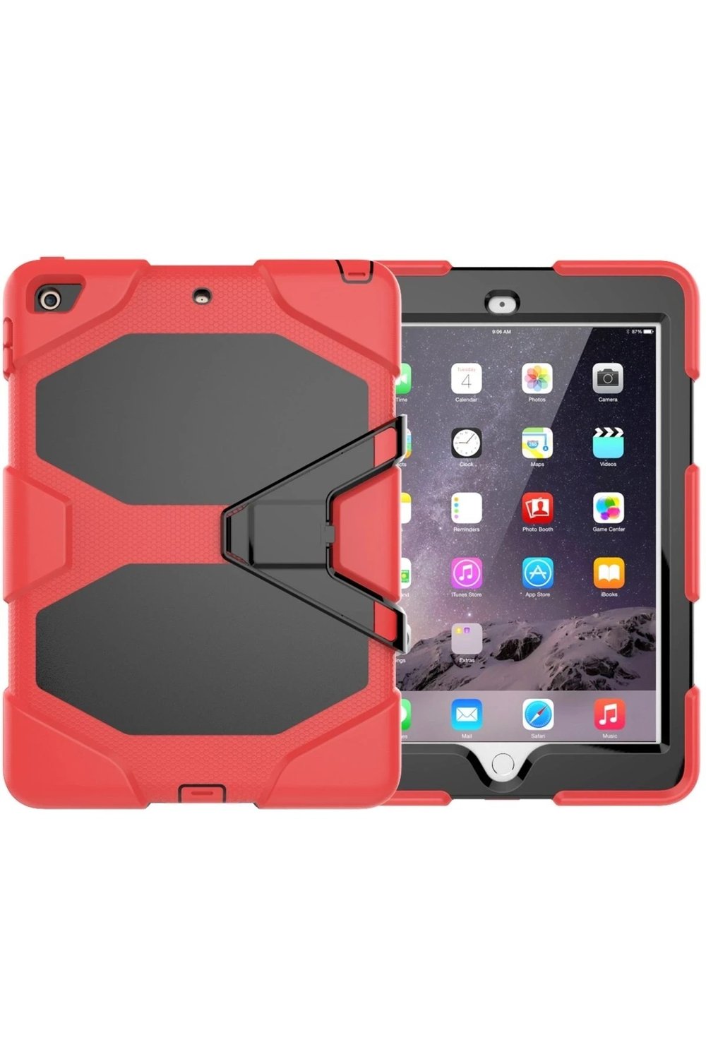 Mey İthalat®  iPad 5 Air 9.7 Kılıf Griffin Tablet Kapak - Kırmızı