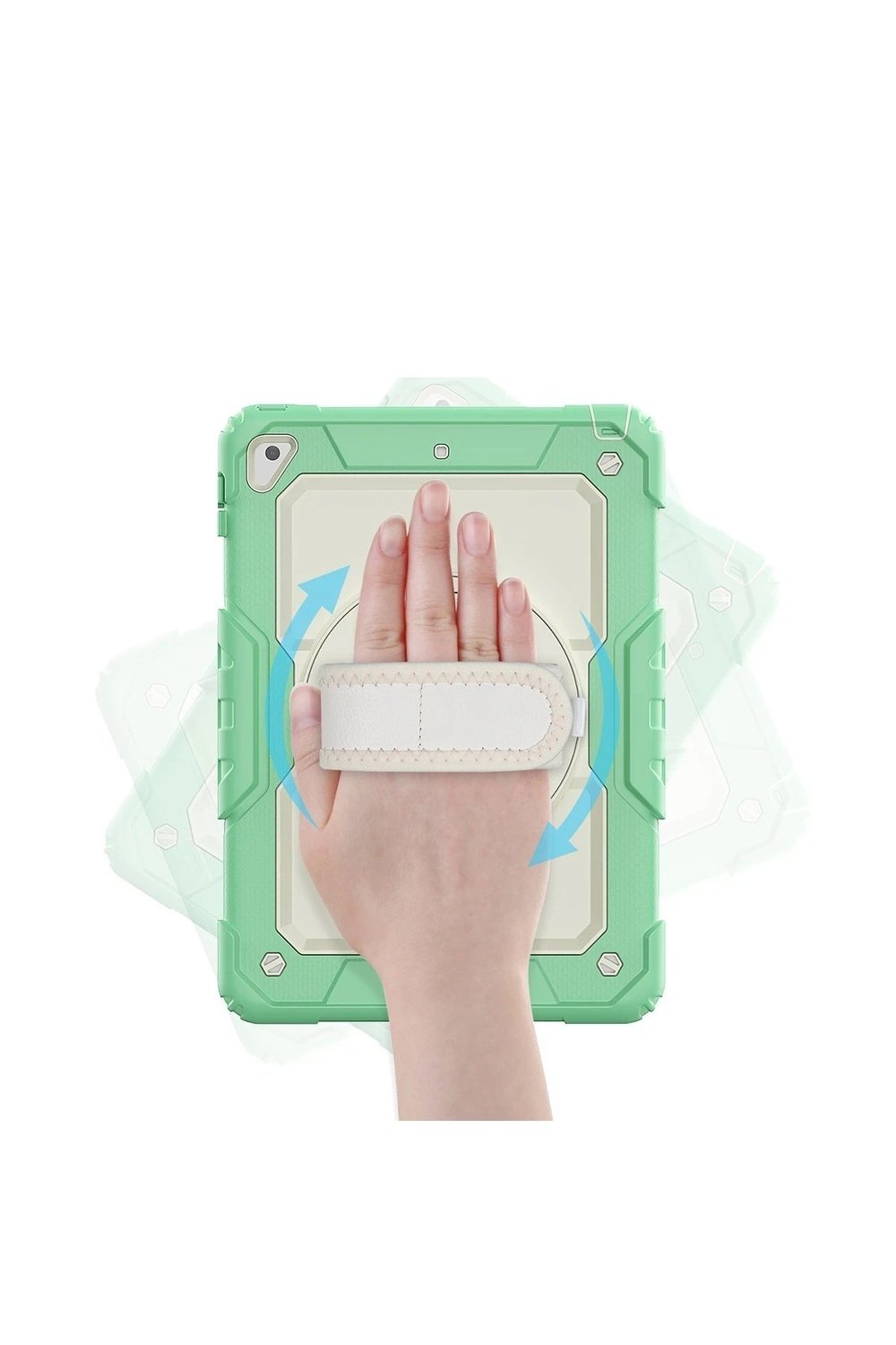 Mey İthalat®  iPad 5 Air 9.7 Kılıf Strap New Tablet Kapak - Yeşil