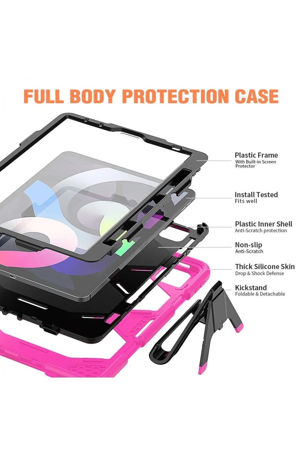 Mey İthalat®  iPad Pro 11 (2020) Kılıf Griffin Tablet Kapak - Pembe