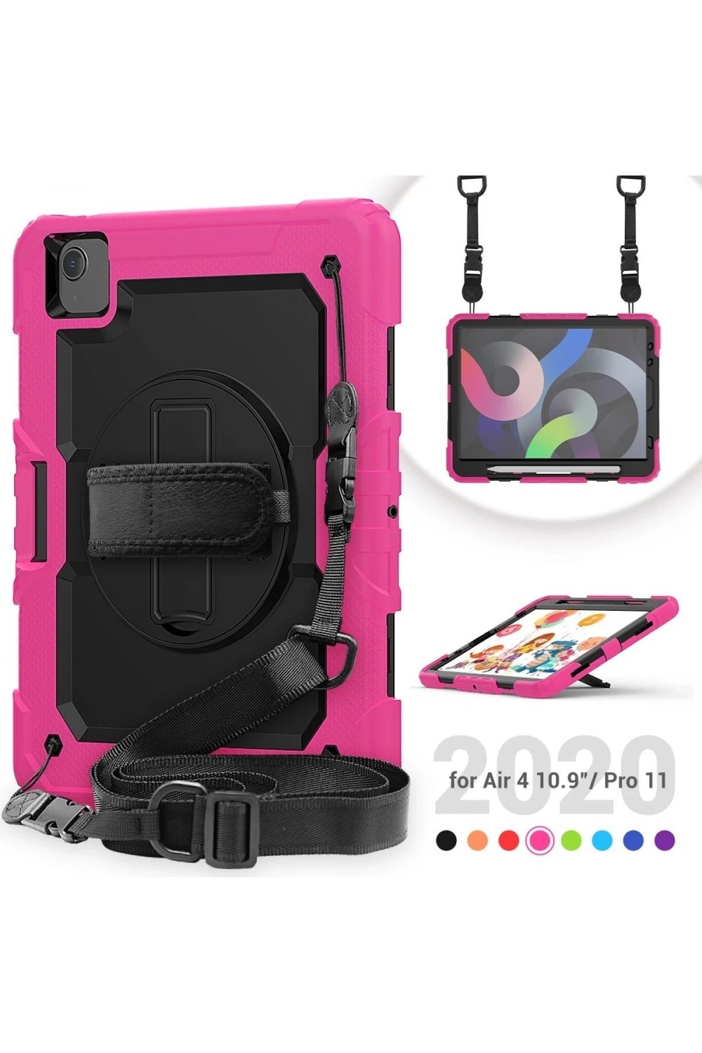 Mey İthalat®  iPad Pro 11 (2020) Kılıf Pars Tablet Kapak - Pembe