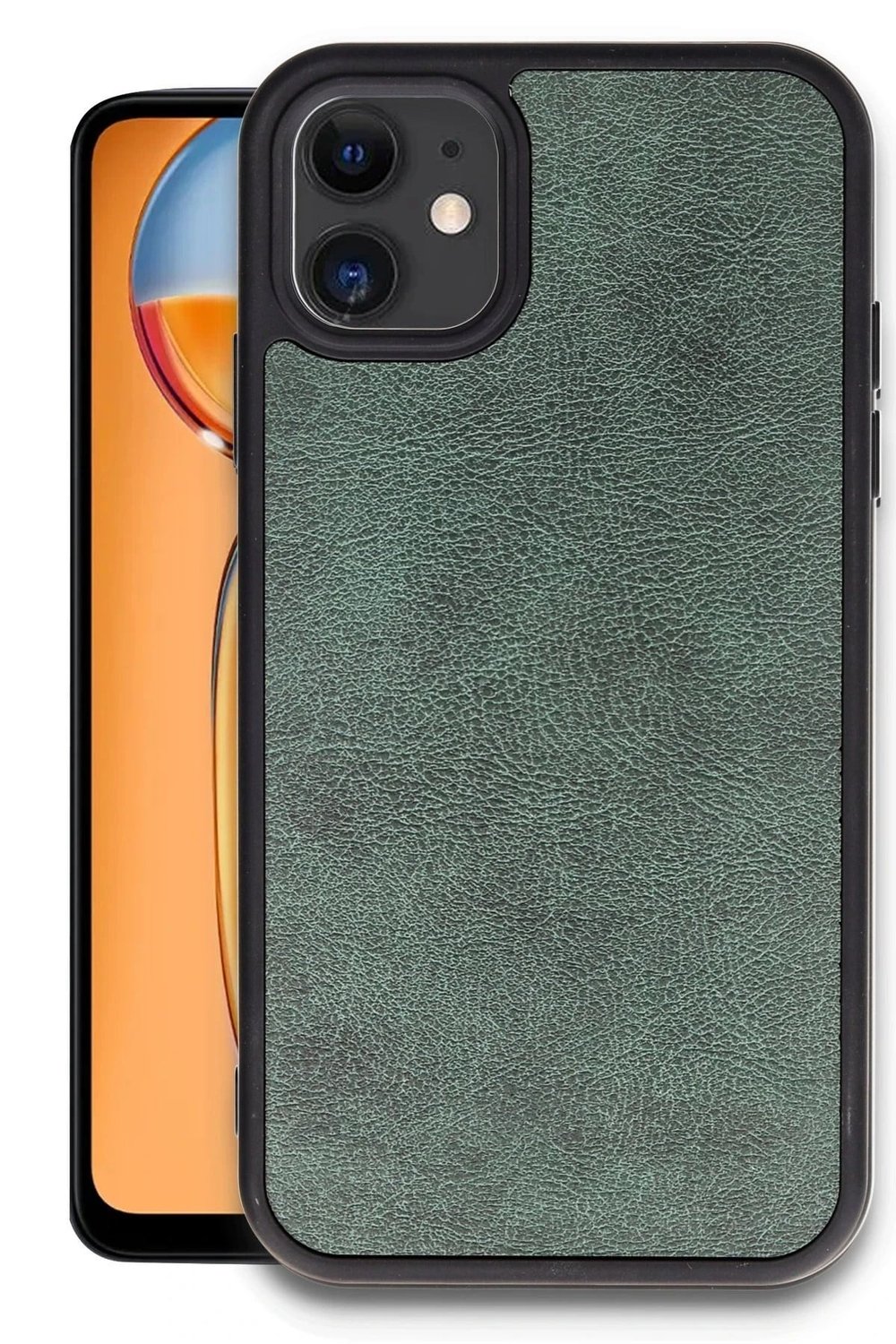 Mey İthalat®  iPhone 11 Kılıf Aras Deri Kapak - Koyu Yeşil