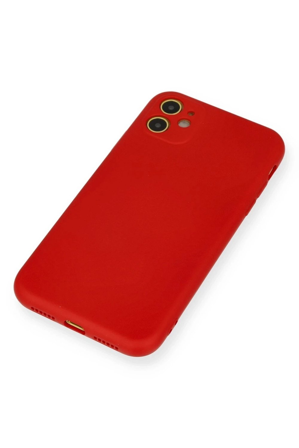 Mey İthalat®  iPhone 11 Kılıf Nano içi Kadife Silikon - Kırmızı