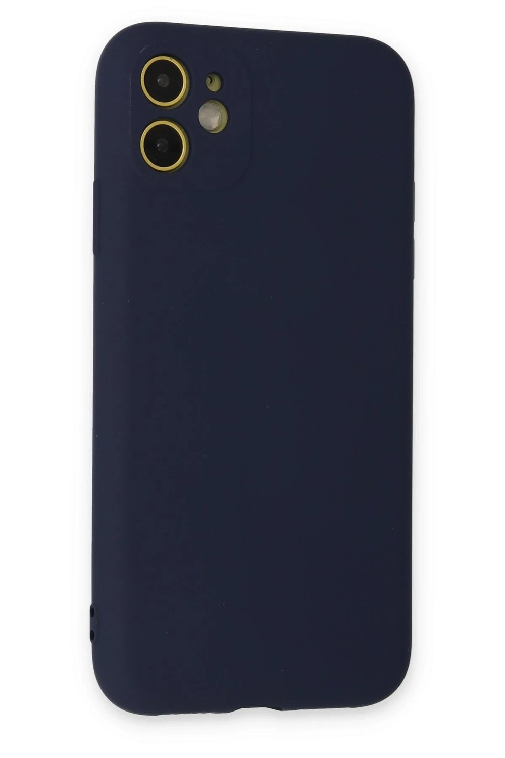Mey İthalat®  iPhone 11 Kılıf Nano içi Kadife Silikon - Lacivert