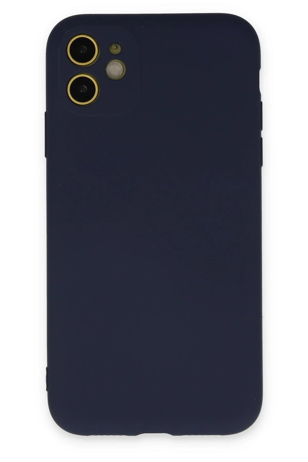Mey İthalat®  iPhone 11 Kılıf Nano içi Kadife Silikon - Lacivert