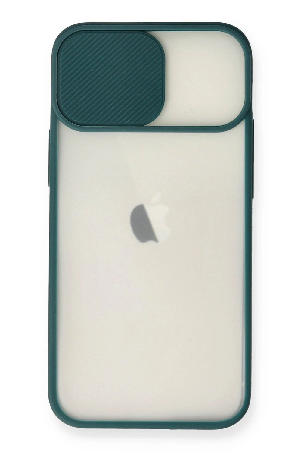 Mey İthalat®  iPhone 11 Kılıf Palm Buzlu Kamera Sürgülü Silikon - Yeşil