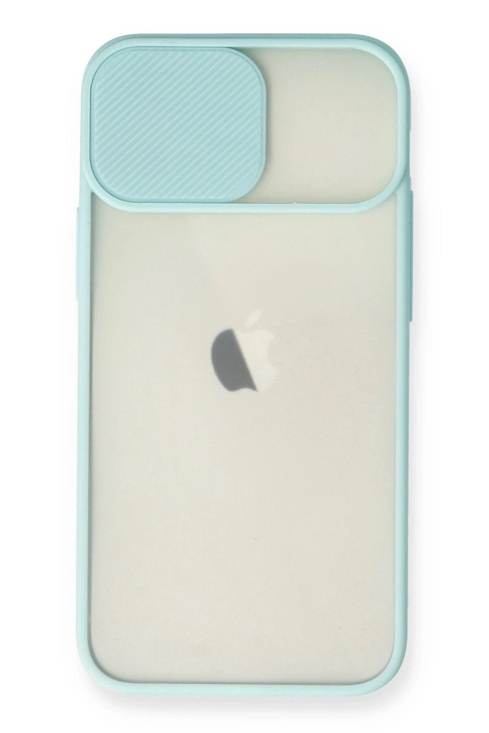Mey İthalat®  iPhone 11 Kılıf Palm Buzlu Kamera Sürgülü Silikon - Turkuaz