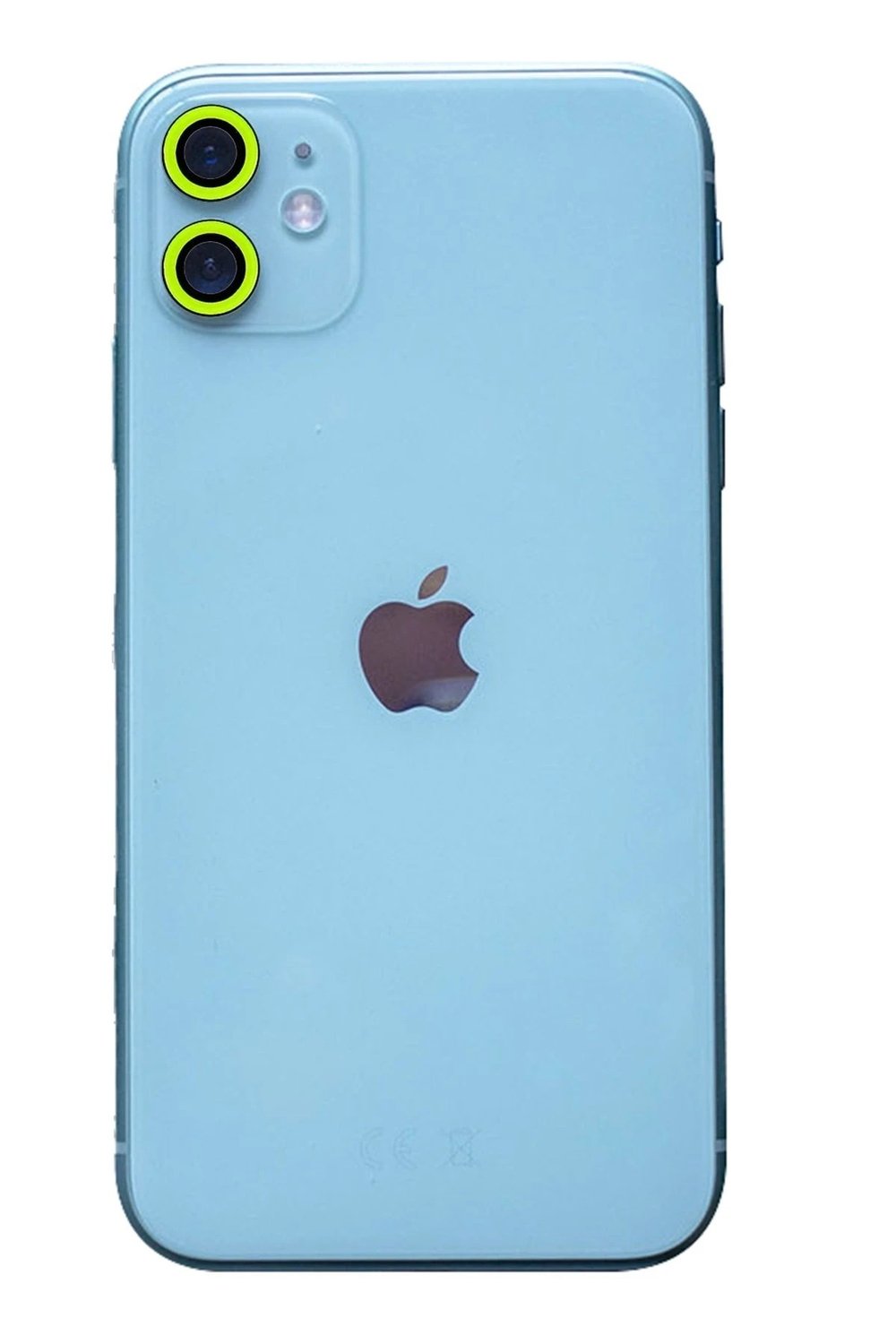 Mey İthalat®  iPhone 11 Neon Fosforlu Kamera Lens - Yeşil