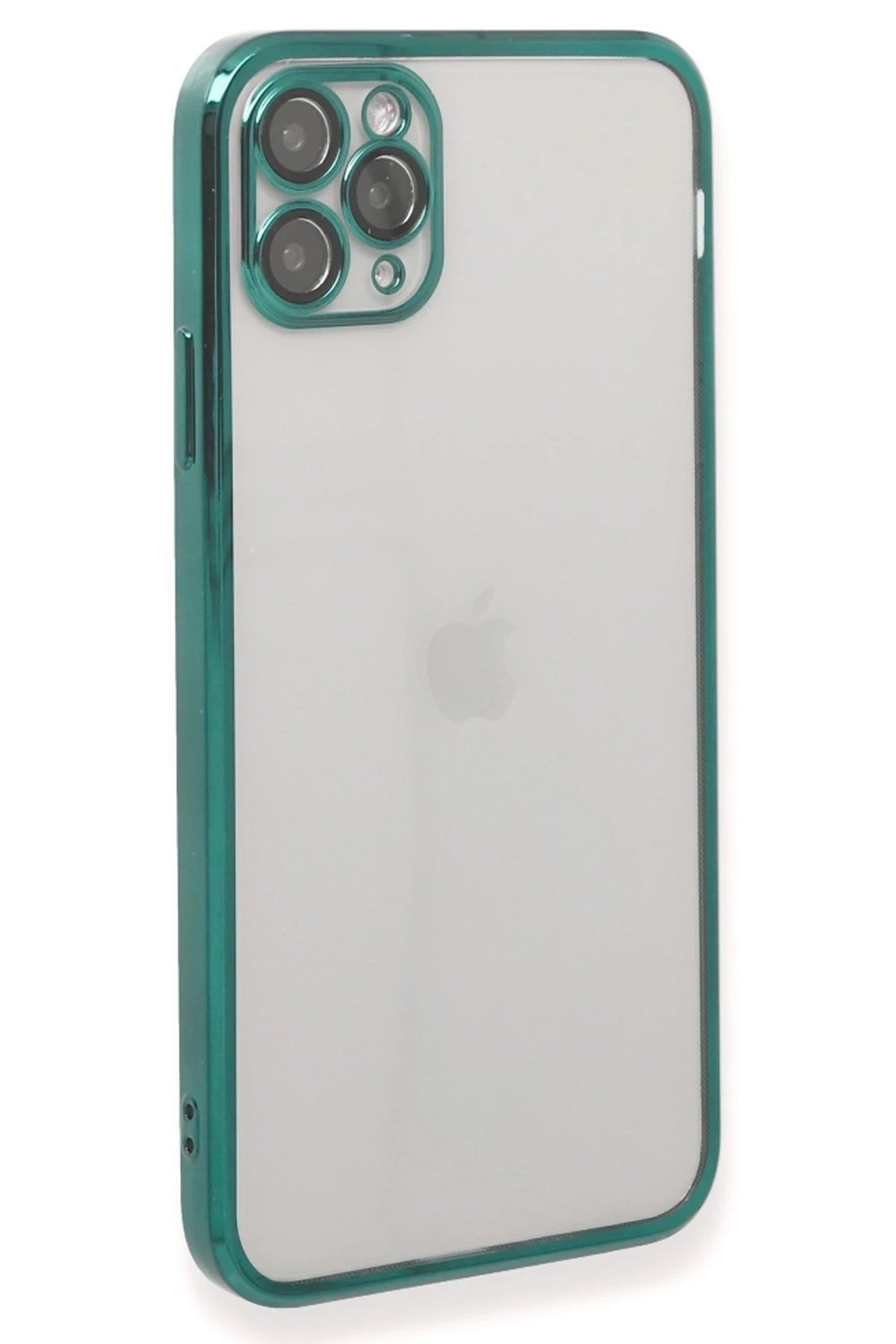 Mey İthalat®  iPhone 11 Pro Kılıf  Lensli Silikon - Yeşil