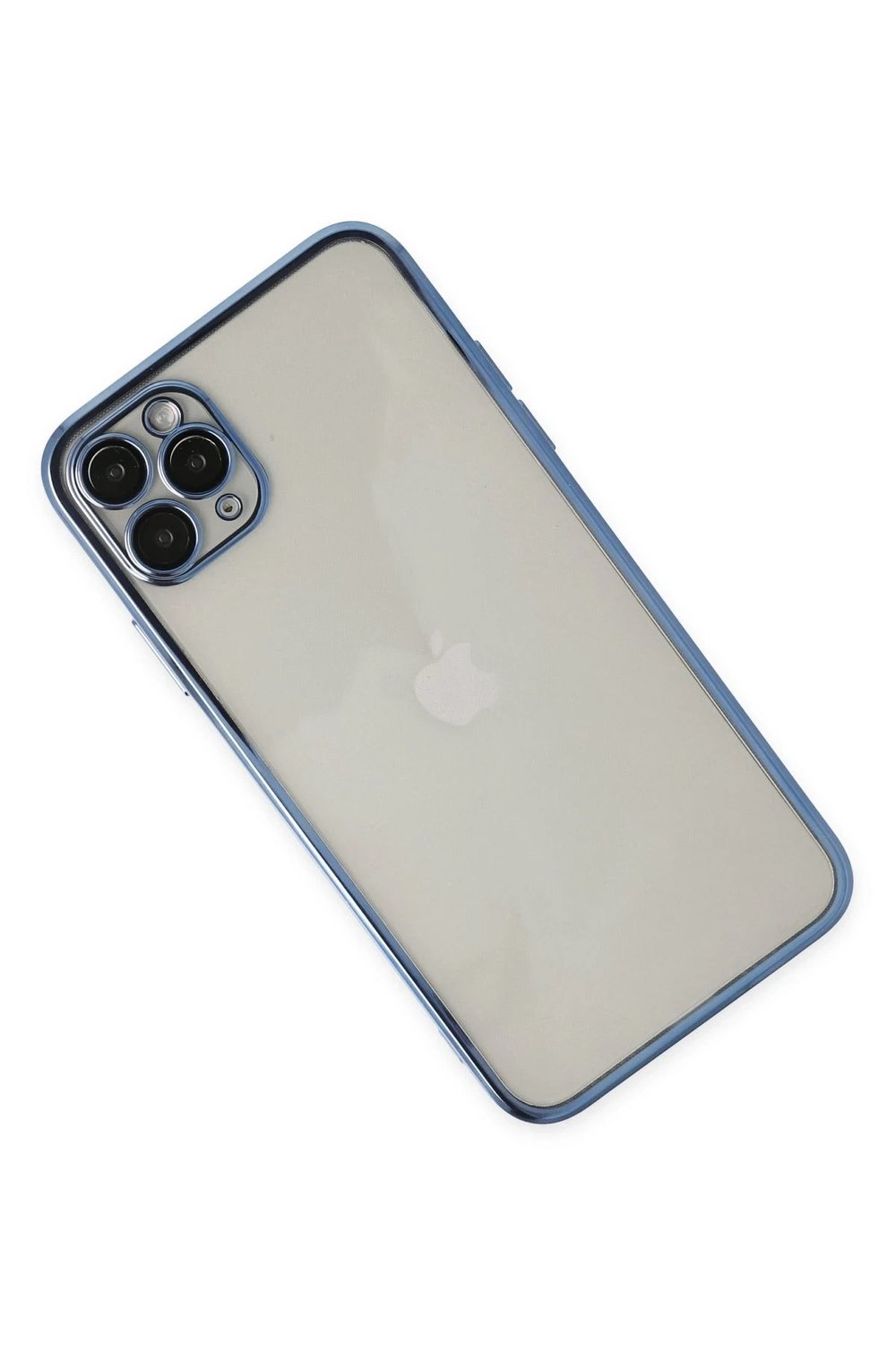 Mey İthalat®  iPhone 11 Pro Kılıf  Lensli Silikon - Açık Mavi