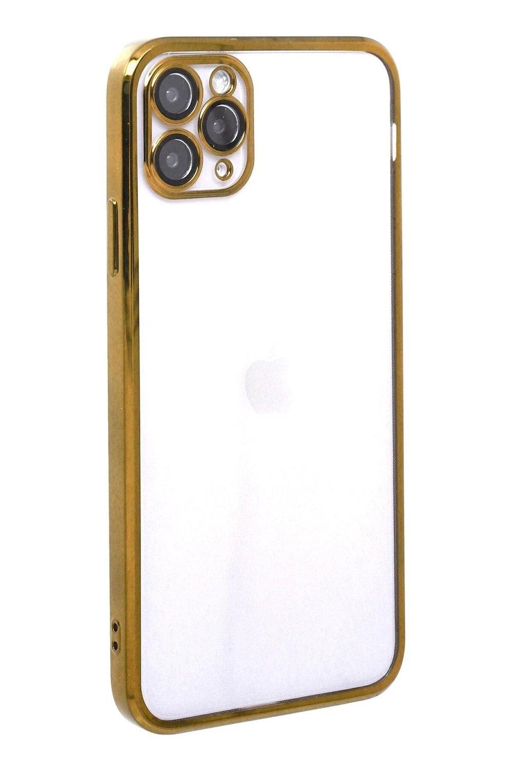 Mey İthalat®  iPhone 11 Pro Kılıf  Lensli Silikon - Gold