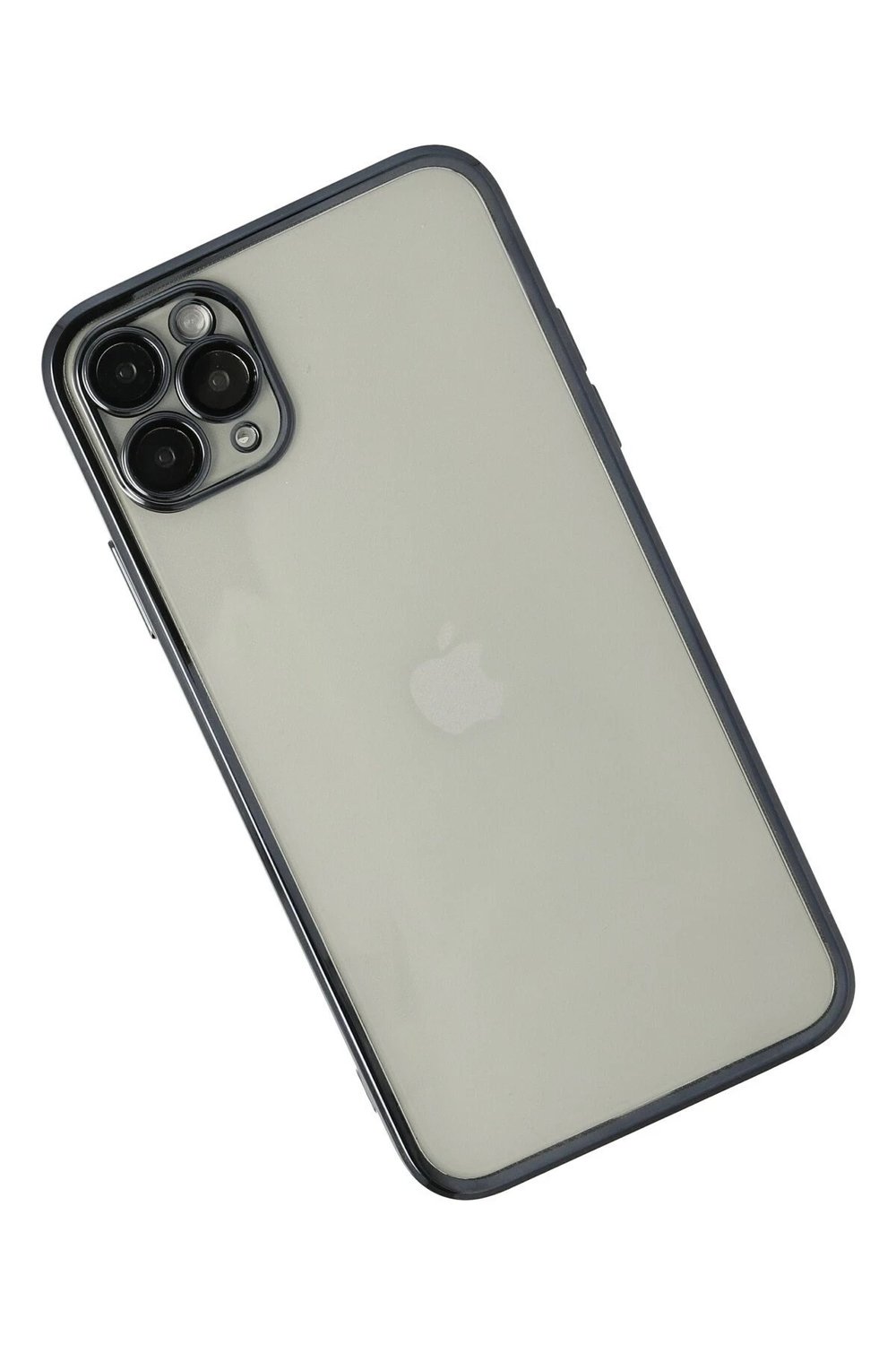 Mey İthalat®  iPhone 11 Pro Kılıf  Lensli Silikon - Siyah