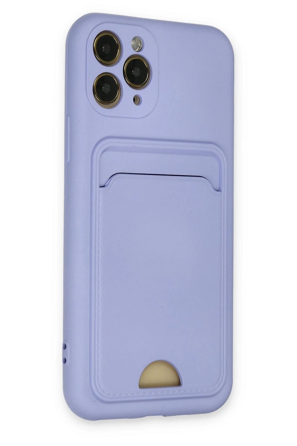 Mey İthalat®  iPhone 11 Pro Kılıf Kelvin Kartvizitli Silikon - Lila