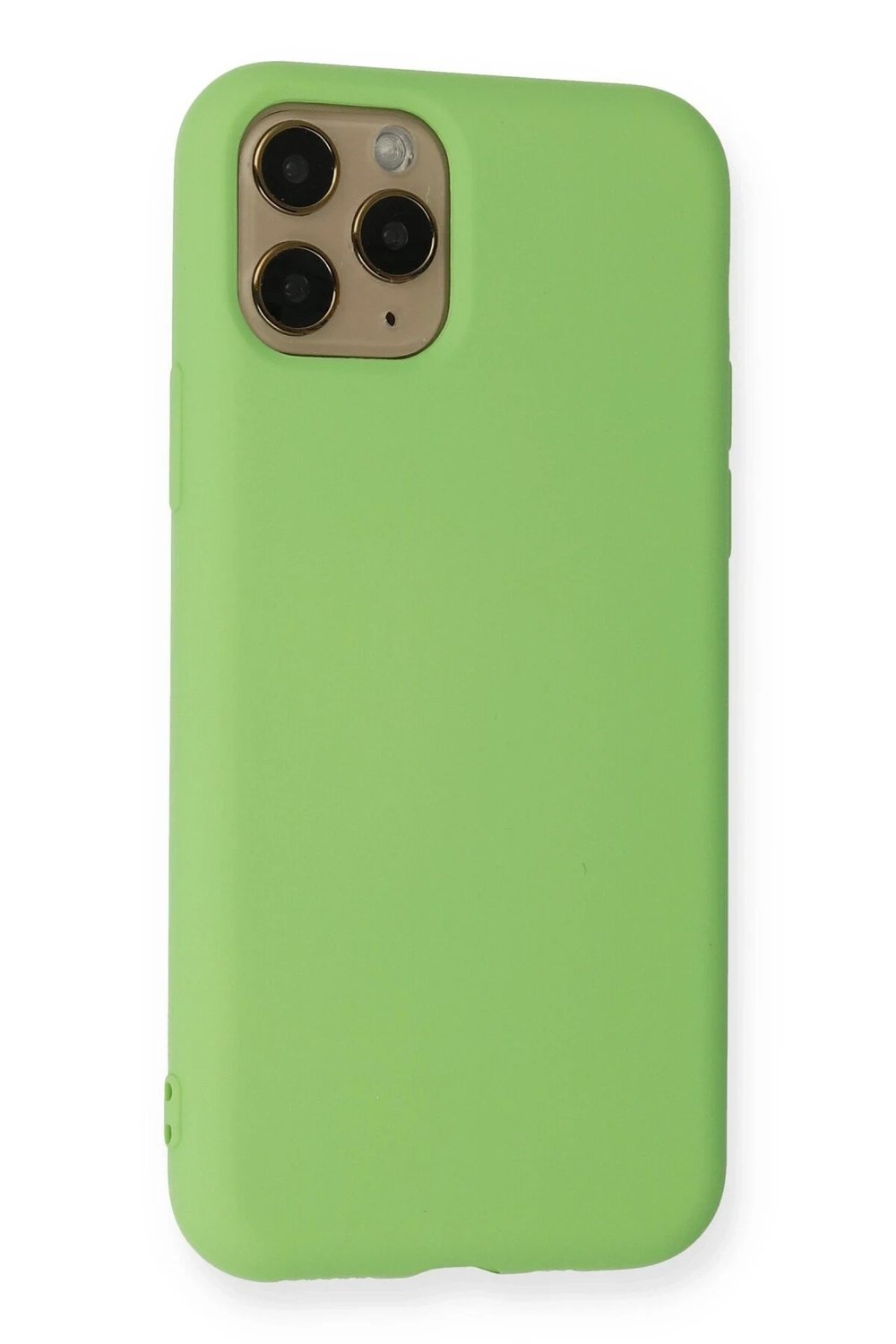Mey İthalat®  iPhone 11 Pro Kılıf Nano içi Kadife Silikon - Yeşil