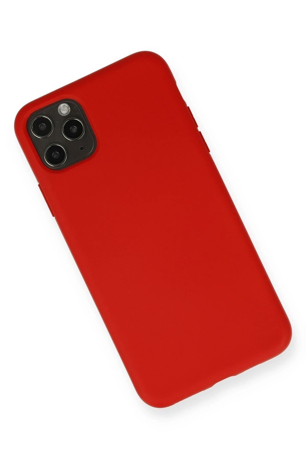 Mey İthalat®  iPhone 11 Pro Max Kılıf Nano içi Kadife Silikon - Kırmızı