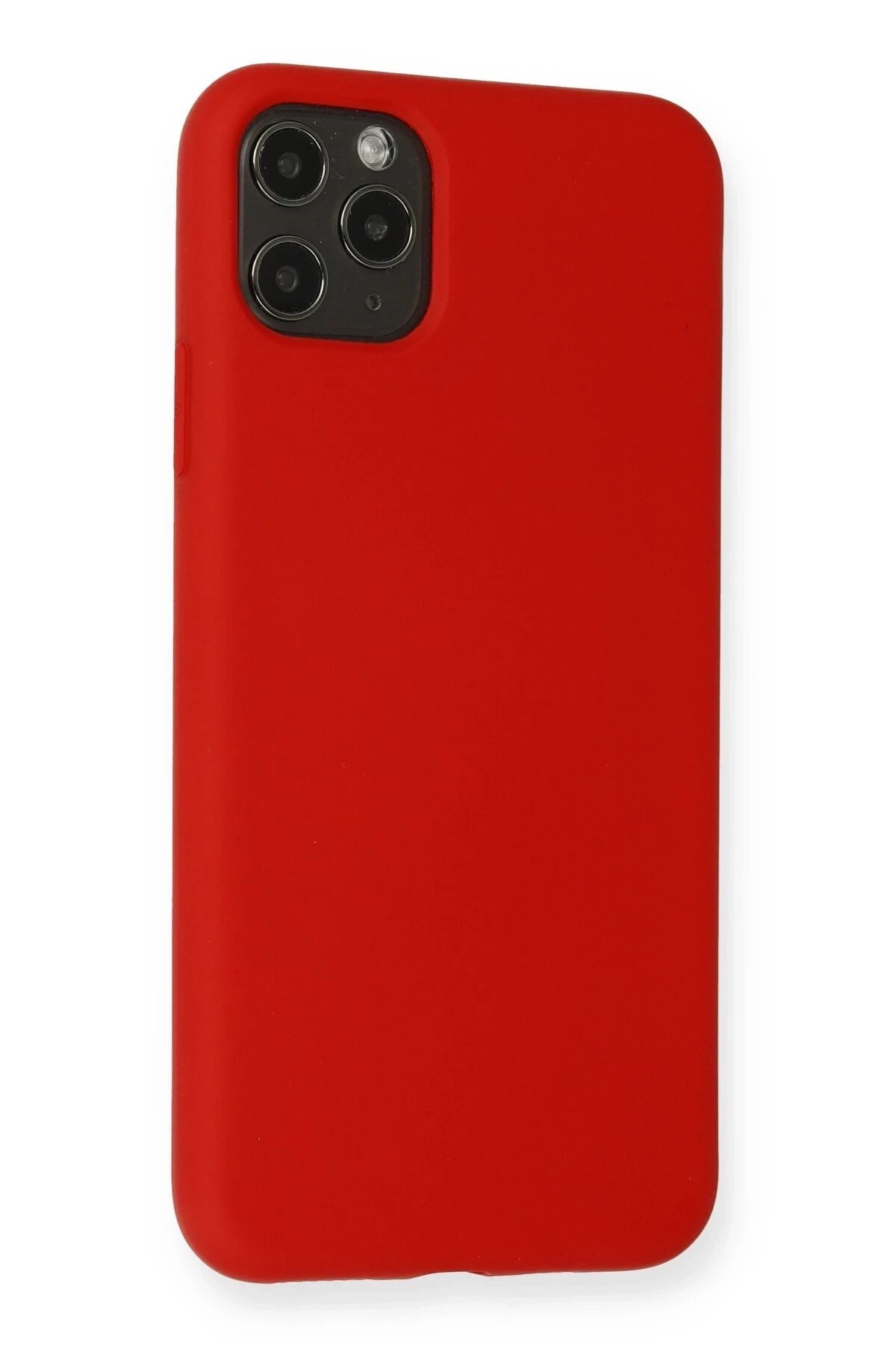 Mey İthalat®  iPhone 11 Pro Max Kılıf Nano içi Kadife Silikon - Kırmızı