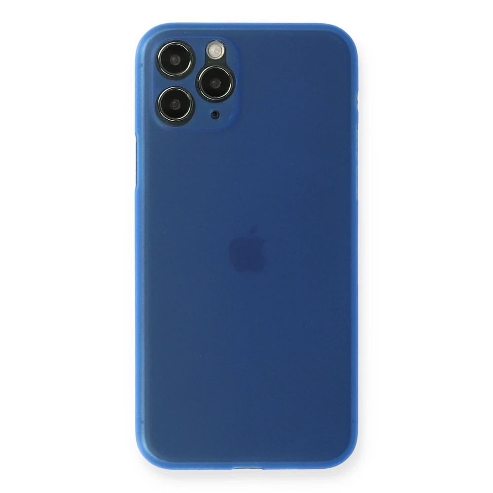 Mey İthalat®  iPhone 11 Pro Max Kılıf PP Ultra İnce Kapak - Mavi