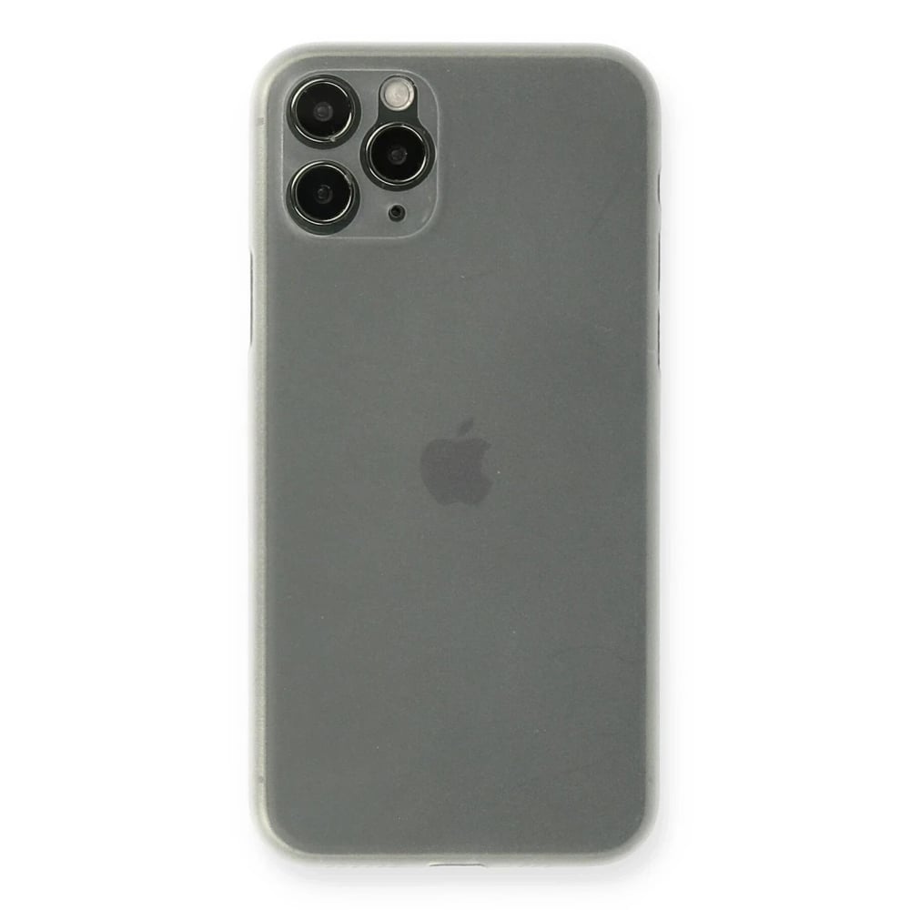 Mey İthalat®  iPhone 11 Pro Max Kılıf PP Ultra İnce Kapak - Beyaz