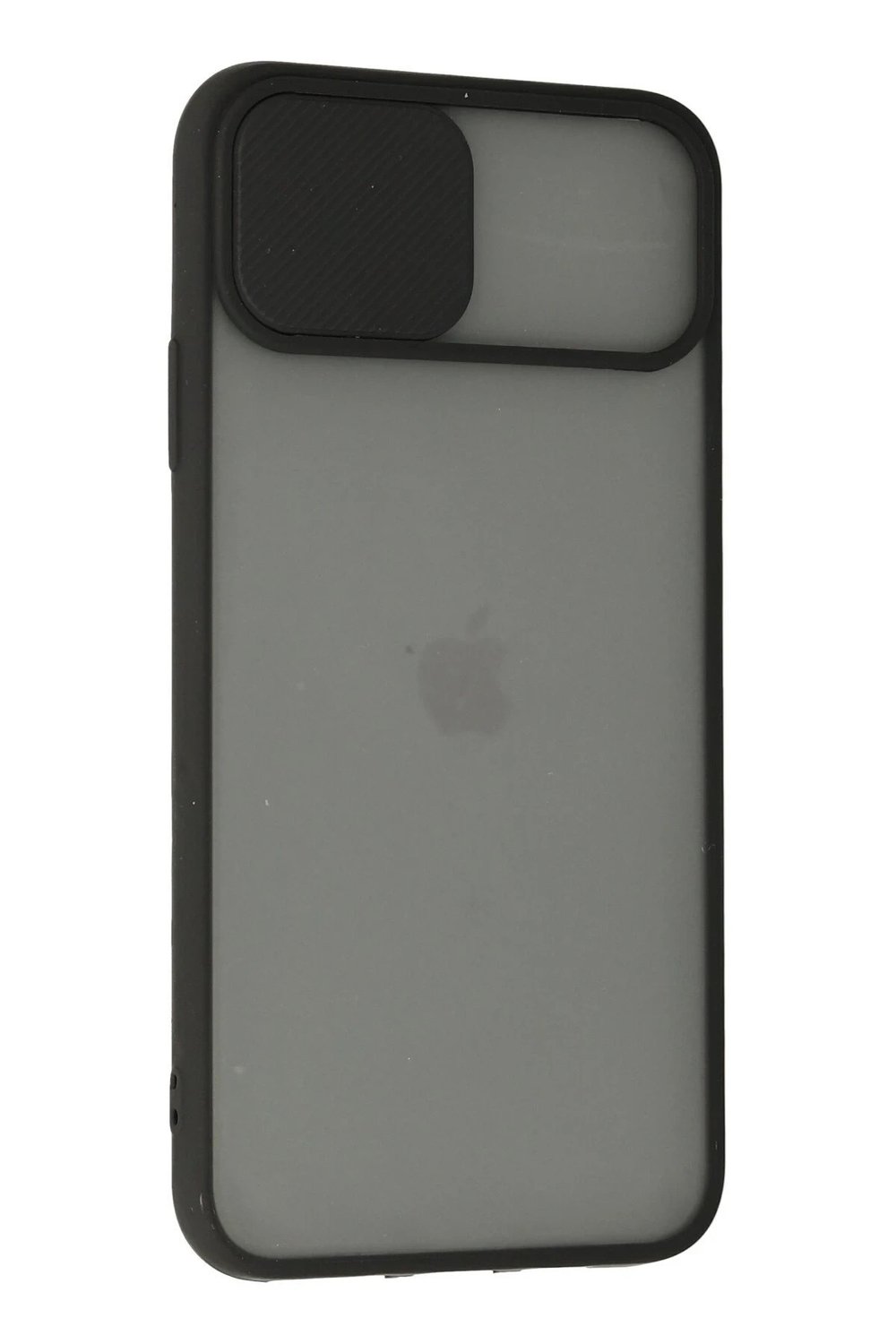 Mey İthalat®  iPhone 11 Pro Max Kılıf Palm Buzlu Kamera Sürgülü Silikon - Siyah