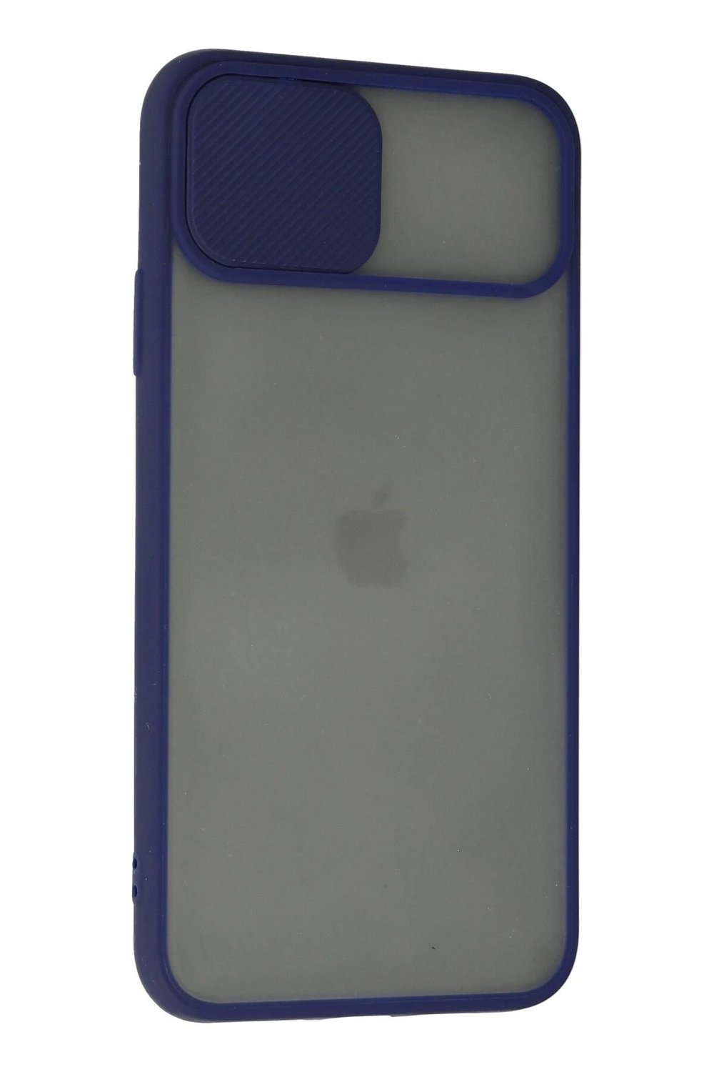 Mey İthalat®  iPhone 11 Pro Max Kılıf Palm Buzlu Kamera Sürgülü Silikon - Lacivert