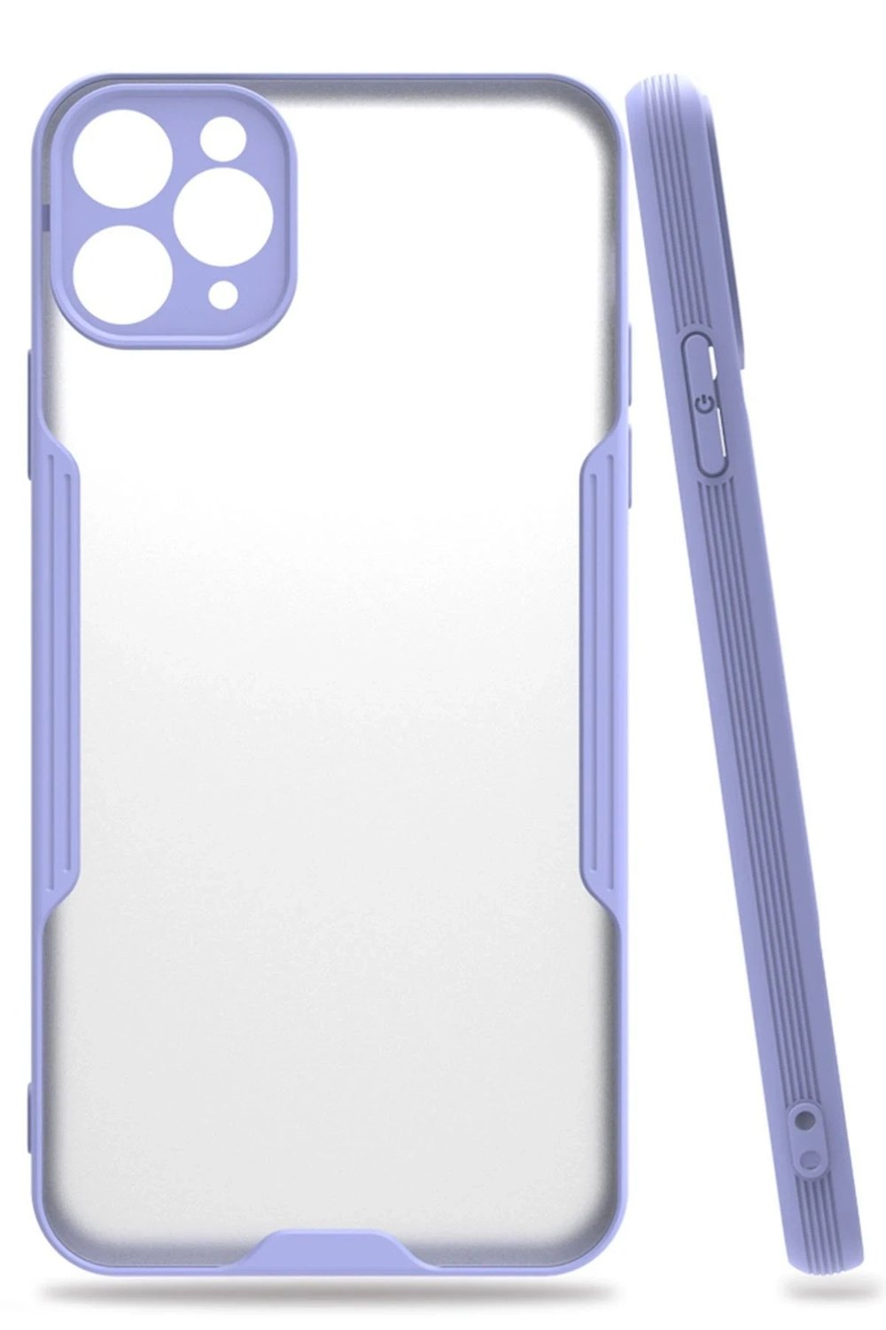 Mey İthalat®  iPhone 11 Pro Max Kılıf Platin Silikon - Lila