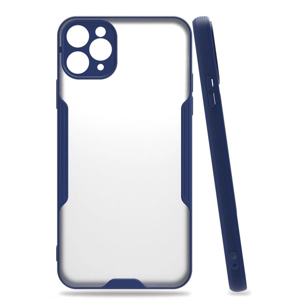 Mey İthalat®  iPhone 11 Pro Max Kılıf Platin Silikon - Lacivert