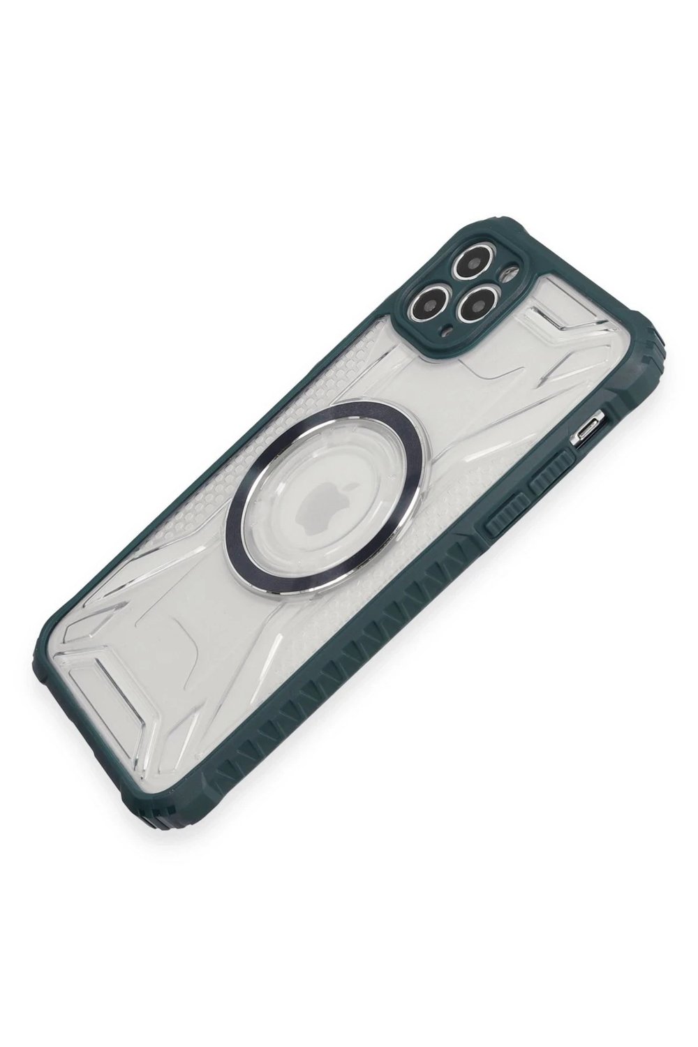 Mey İthalat®  iPhone 11 Pro Max Kılıf Prag Magneticsafe Kapak - Koyu Yeşil