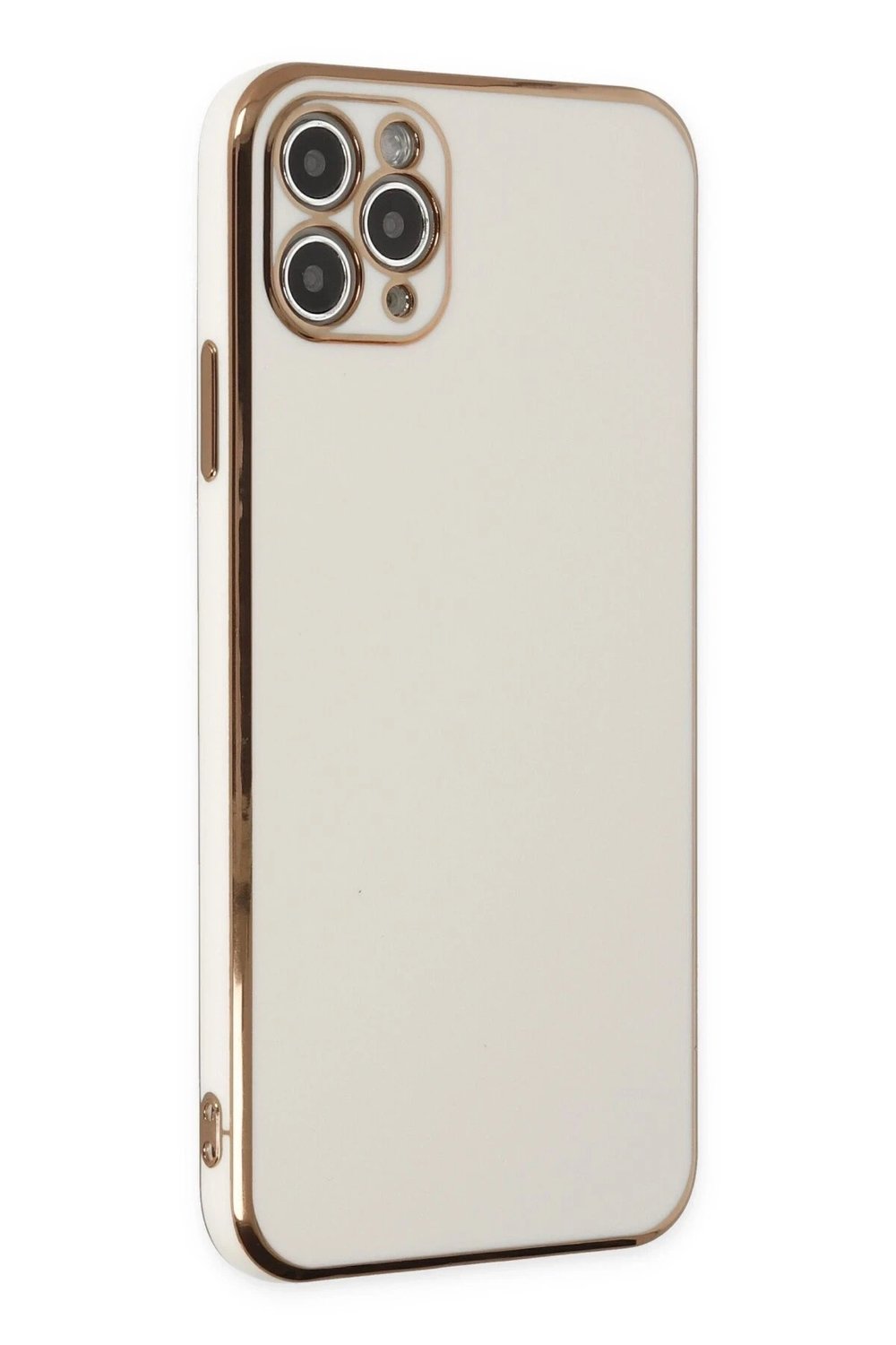 Mey İthalat®  iPhone 11 Pro Max Kılıf Volet Silikon - Beyaz