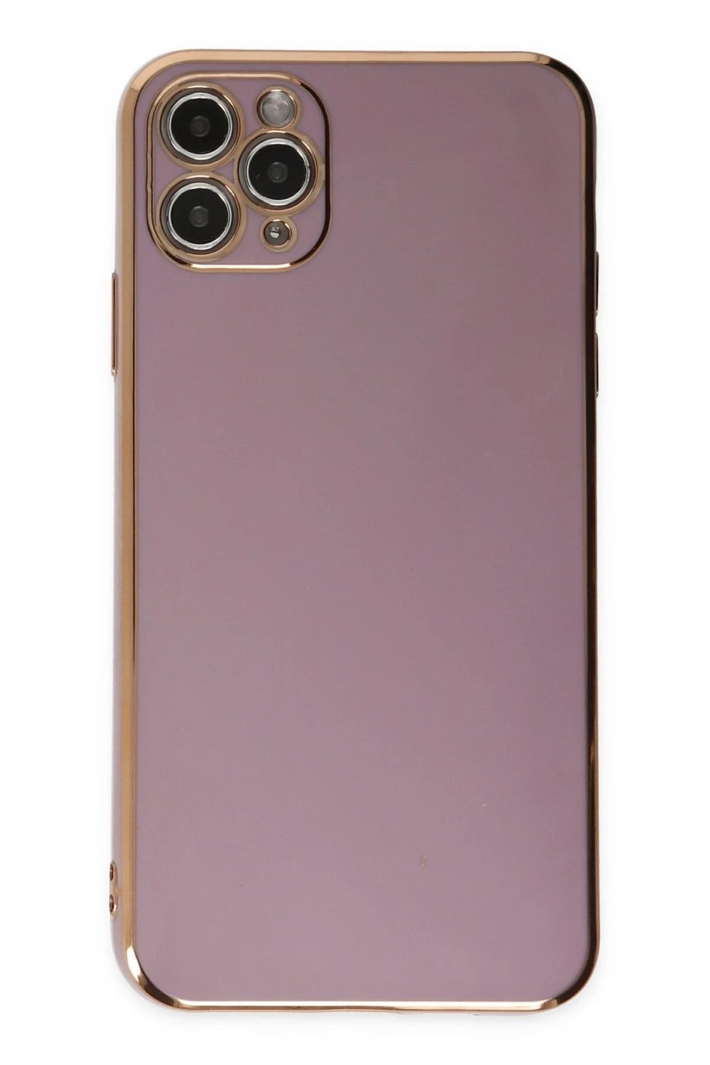 Mey İthalat®  iPhone 11 Pro Max Kılıf Volet Silikon - Mor