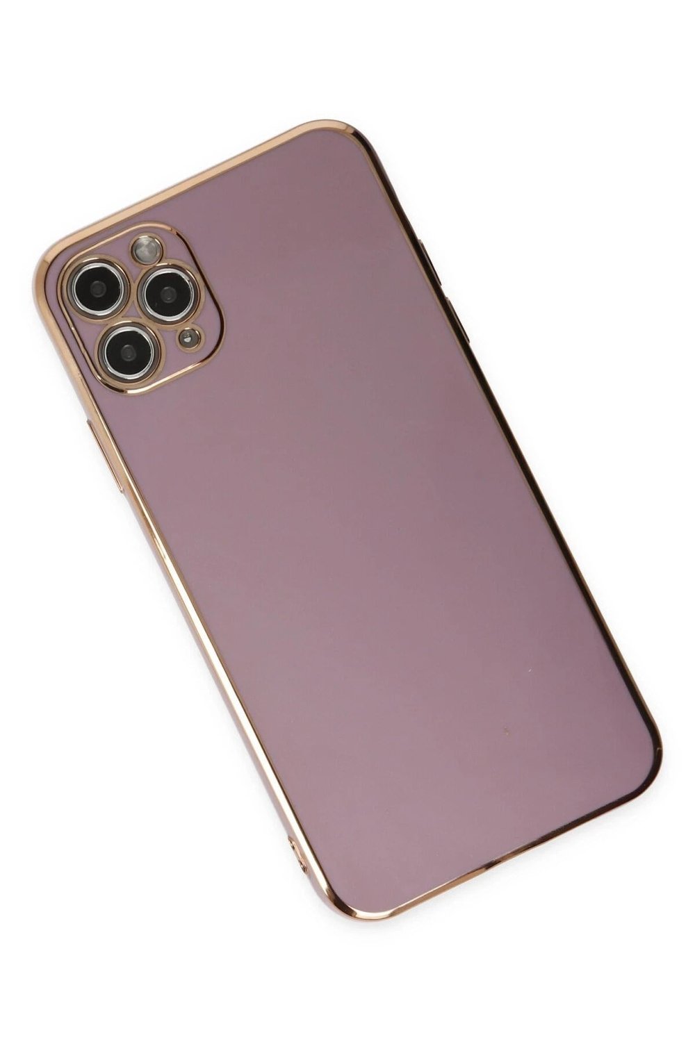 Mey İthalat®  iPhone 11 Pro Max Kılıf Volet Silikon - Mor