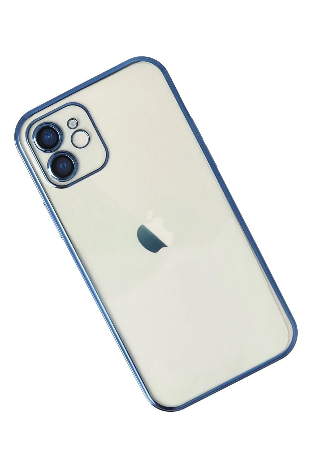 Mey İthalat®  iPhone 12 Kılıf  Lensli Silikon - Lacivert