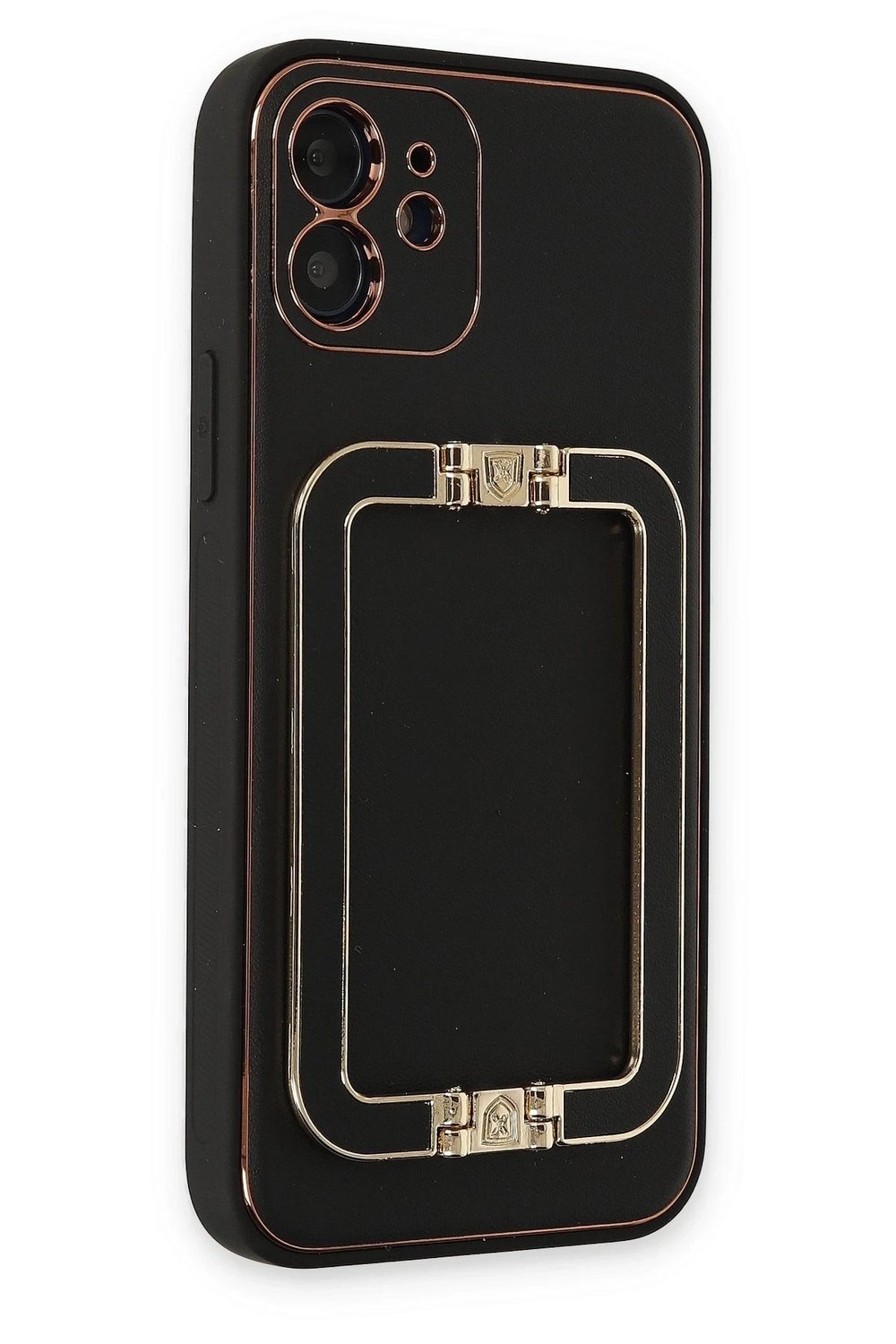 Mey İthalat®  iPhone 12 Kılıf Coco Elit Kapak - Siyah