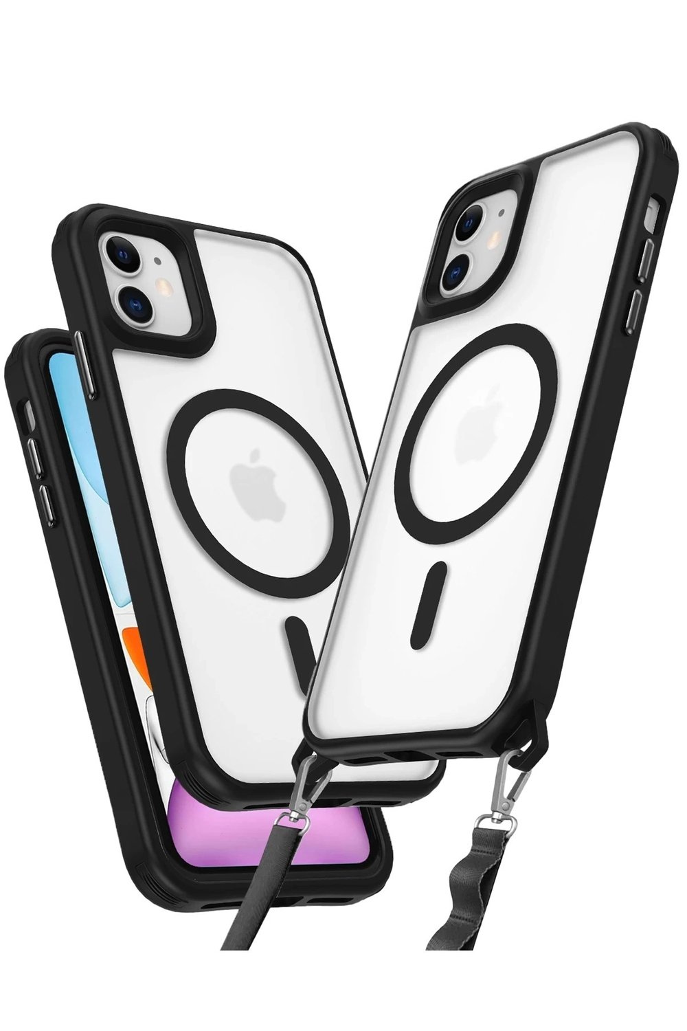 Mey İthalat®  iPhone 12 Kılıf Enka Magsafe Silikon Kılıf - Siyah