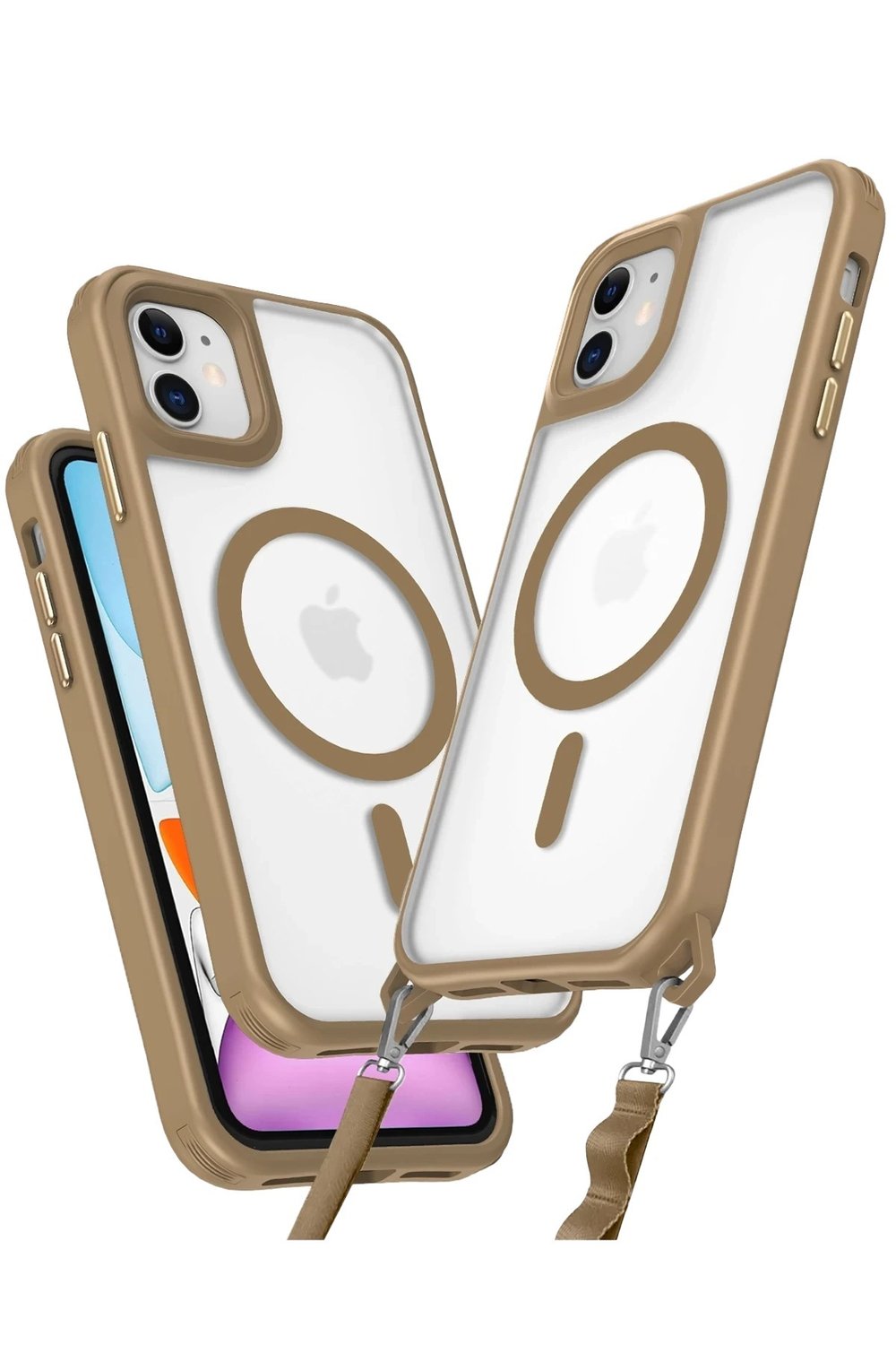 Mey İthalat®  iPhone 12 Kılıf Enka Magsafe Silikon Kılıf - Desert