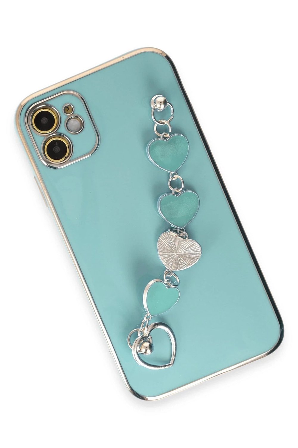 Mey İthalat®  iPhone 12 Kılıf Esila Silikon - Su Yeşili