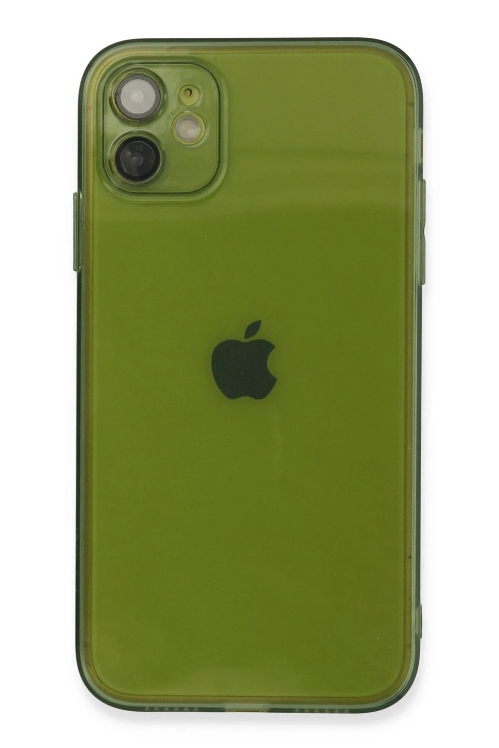Mey İthalat®  iPhone 12 Kılıf Fly Lens Silikon - Yeşil